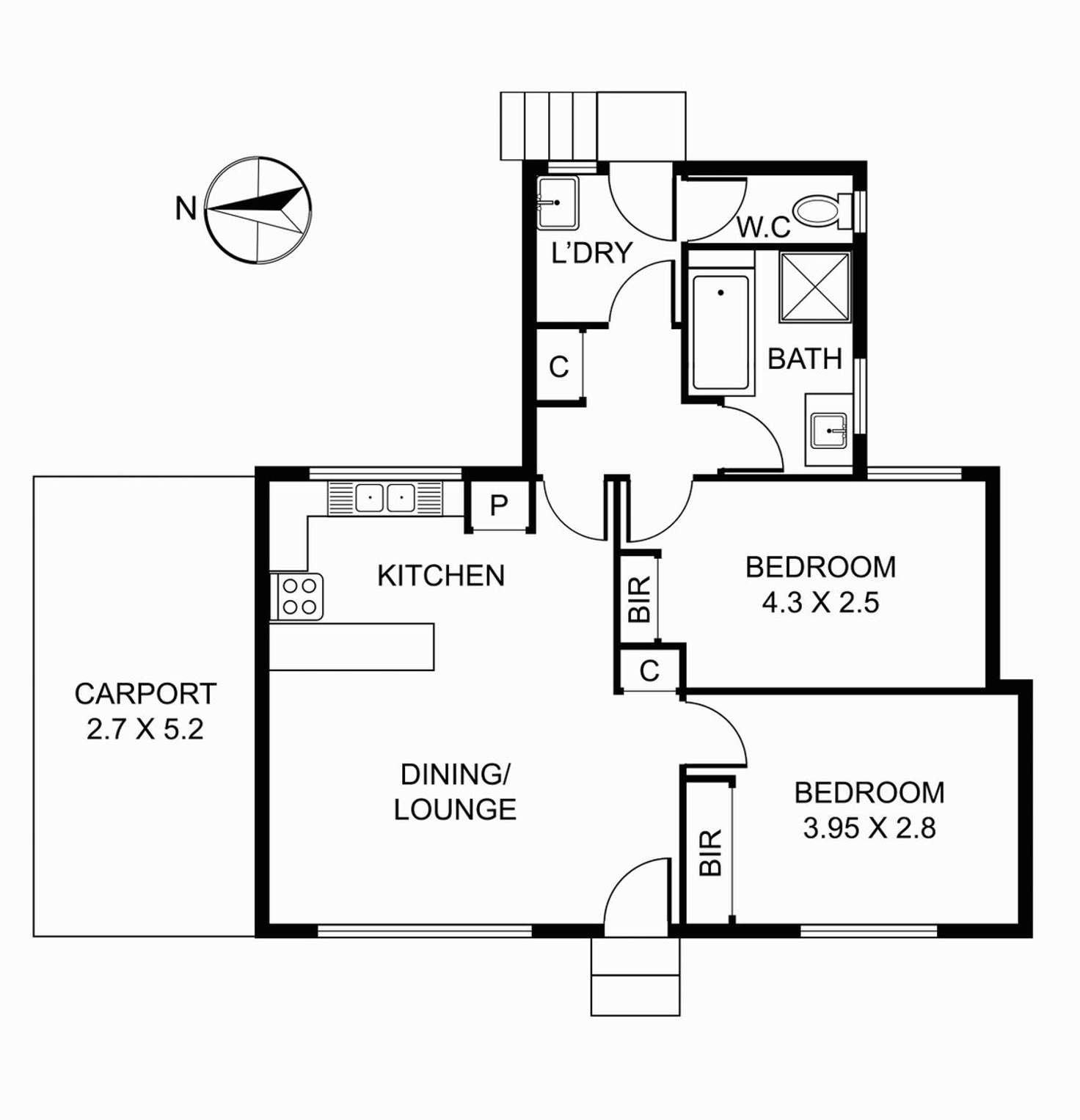Floorplan of Homely unit listing, 3/96 Main Street, Upwey VIC 3158