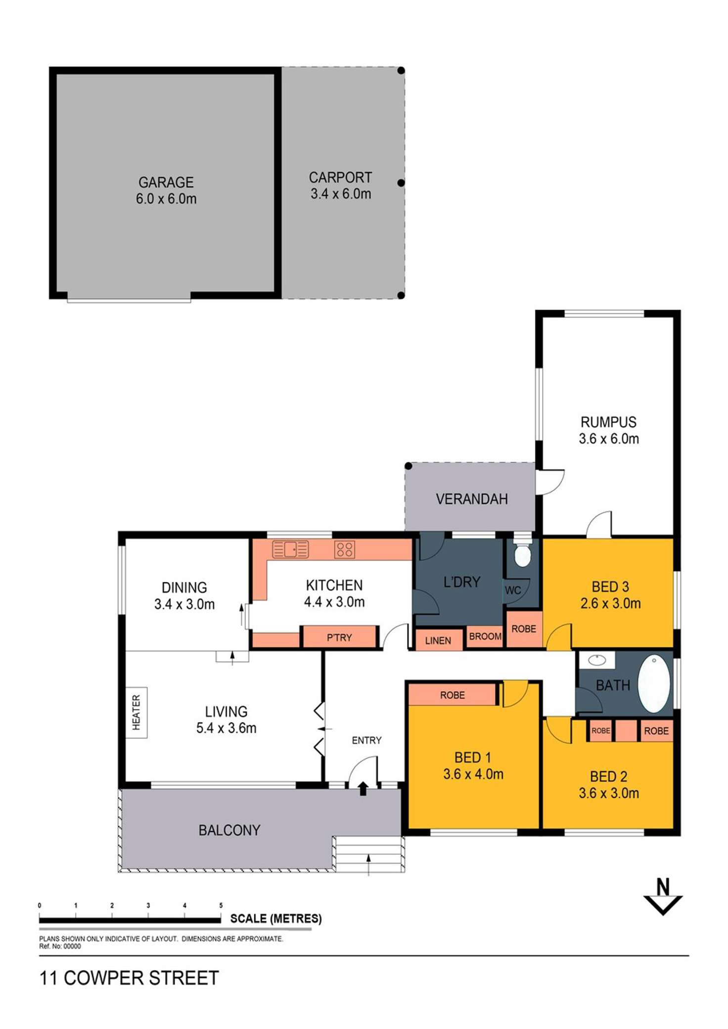 Floorplan of Homely house listing, 11 Cowper Street, North Bendigo VIC 3550