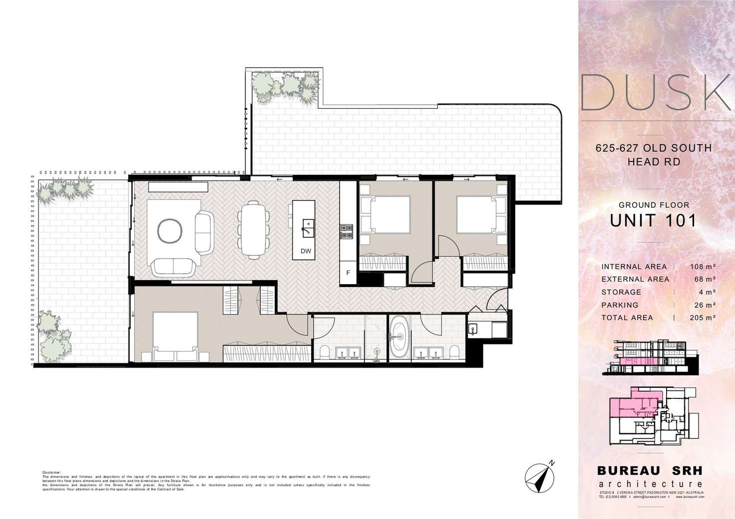 Floorplan of Homely apartment listing, DUSK/627 Old South Head Road, Rose Bay NSW 2029