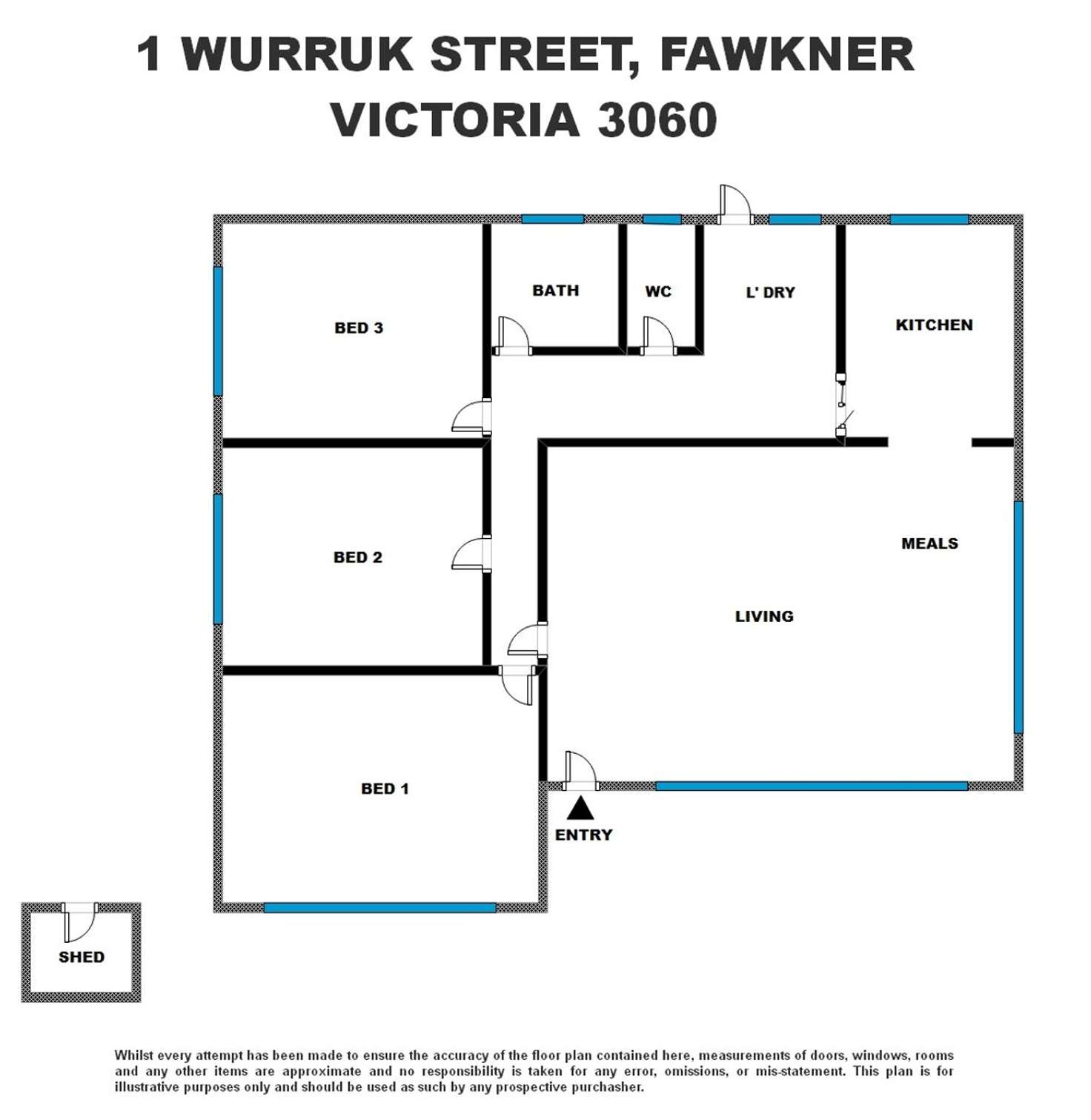 Floorplan of Homely house listing, 1 Wurruk Street, Fawkner VIC 3060