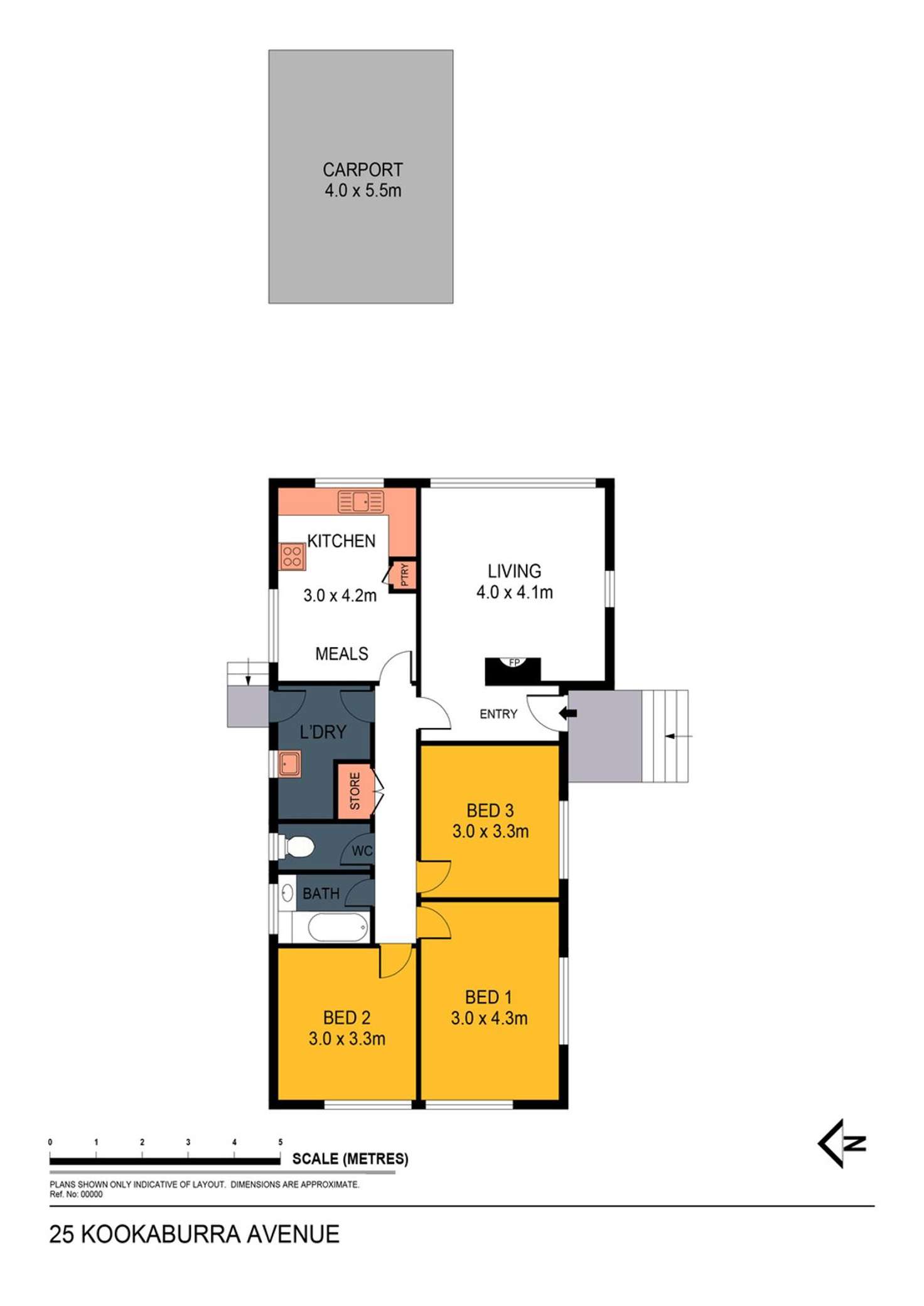 Floorplan of Homely house listing, 25 Kookaburra Avenue, North Bendigo VIC 3550