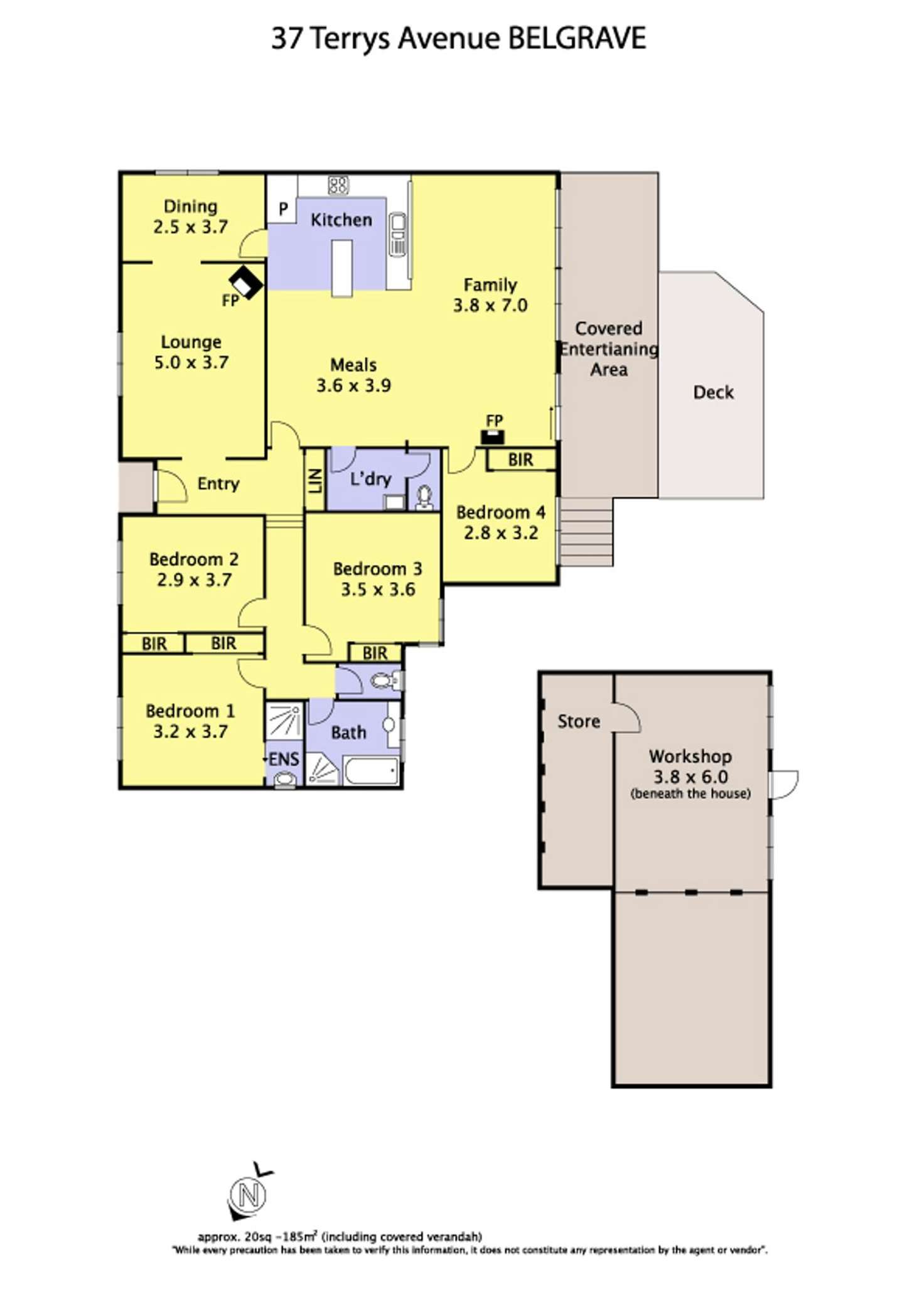 Floorplan of Homely house listing, 37 Terrys Avenue, Belgrave VIC 3160