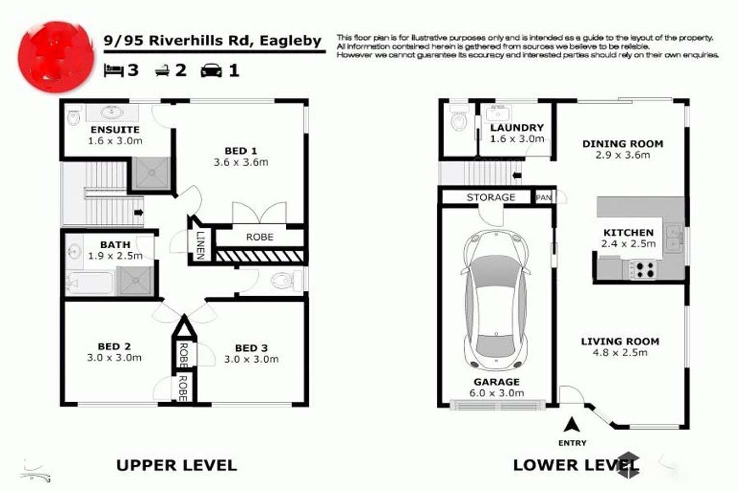 Floorplan of Homely townhouse listing, 5/95 River Hills Road, Eagleby QLD 4207