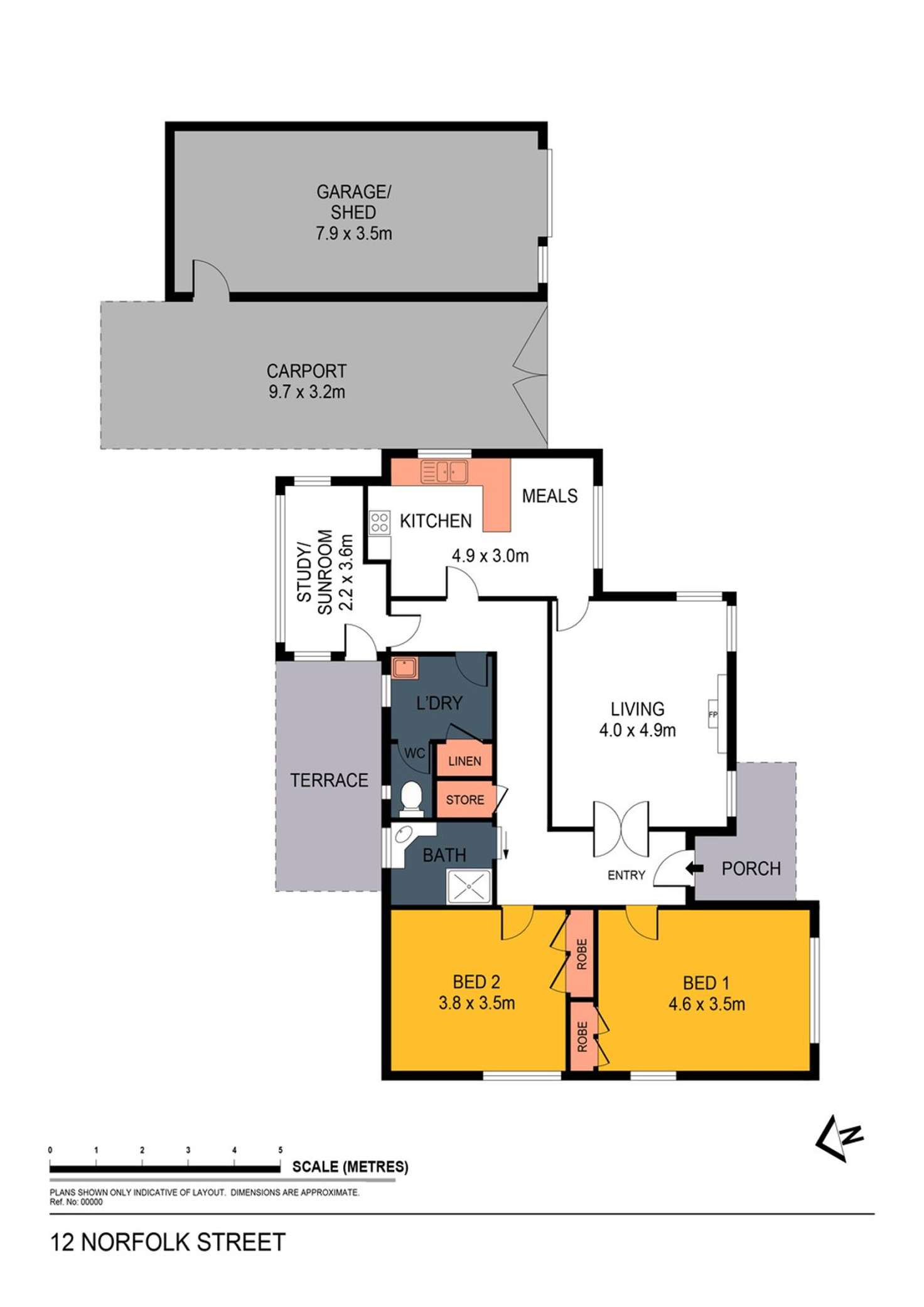 Floorplan of Homely house listing, 12 Norfolk Street, North Bendigo VIC 3550