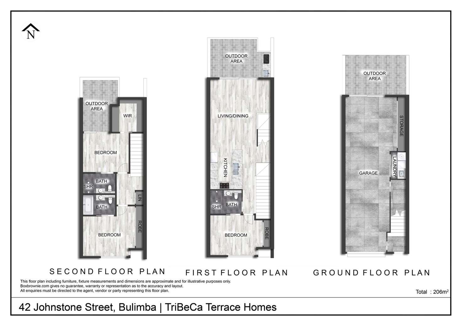 Floorplan of Homely townhouse listing, 4/42 Johnston Street, Bulimba QLD 4171