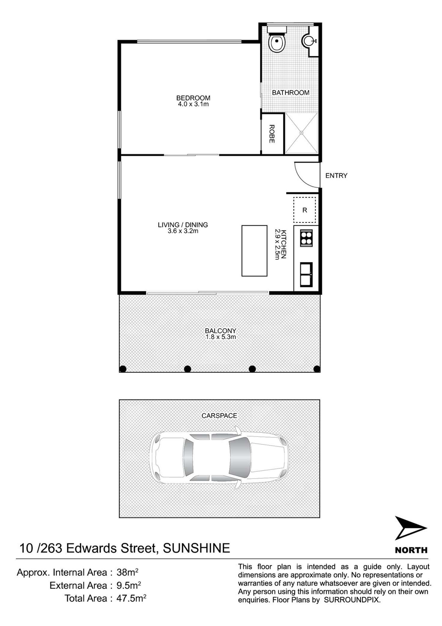 Floorplan of Homely unit listing, 10/263 Edwards Street, Sunshine Beach QLD 4567