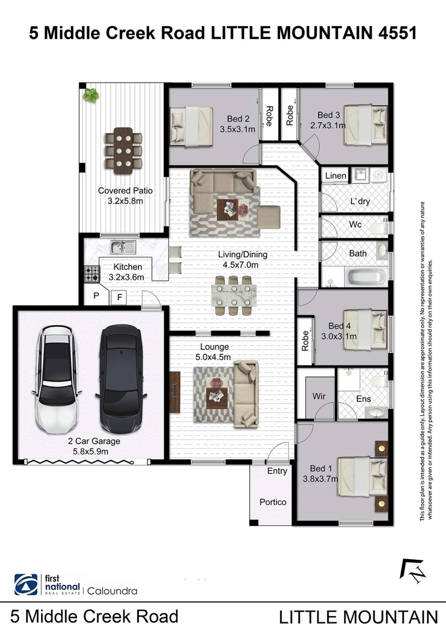 Floorplan of Homely house listing, 5 Middle Creek Road, Little Mountain QLD 4551
