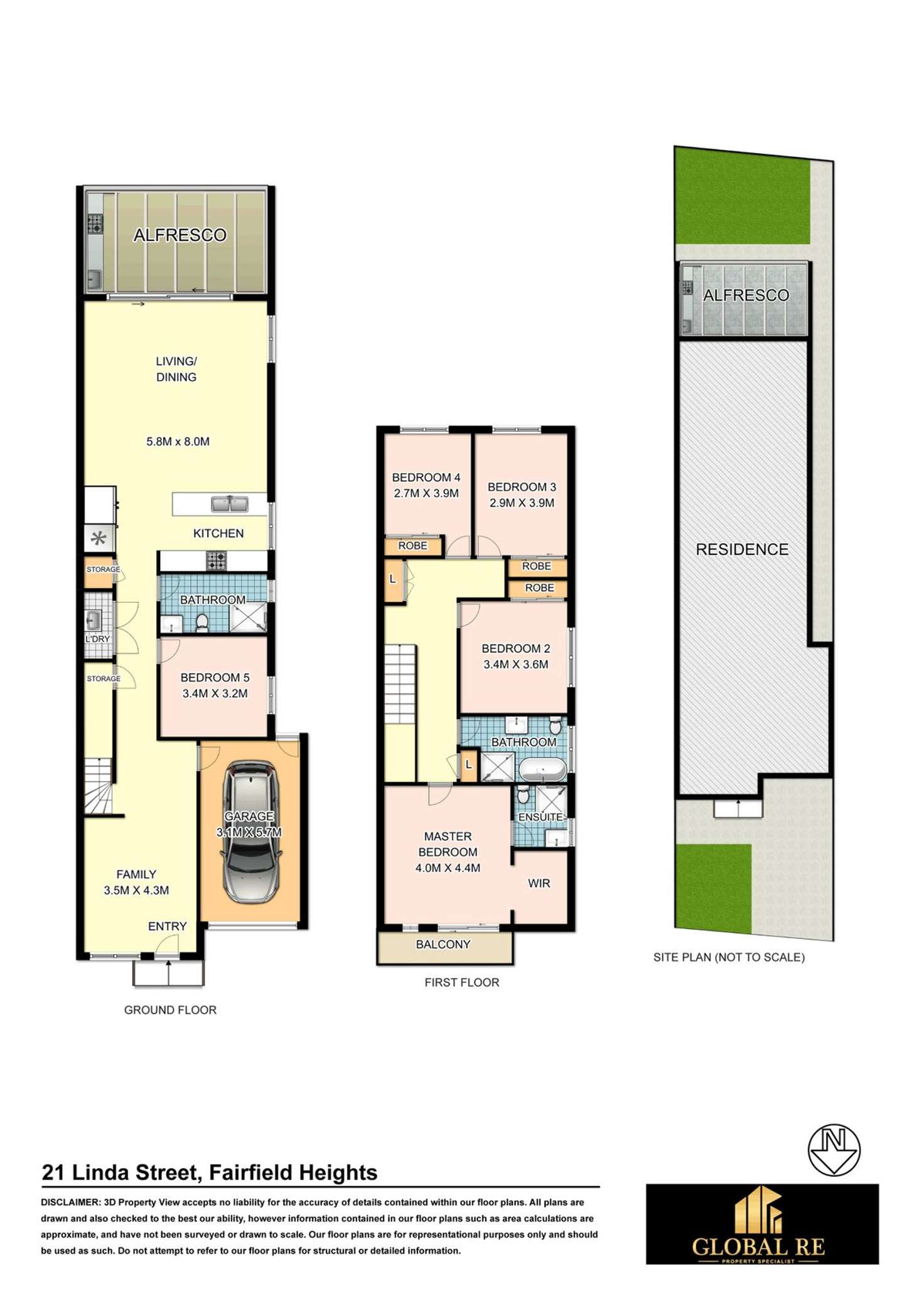 Floorplan of Homely semiDetached listing, 21A Linda Street, Fairfield Heights NSW 2165