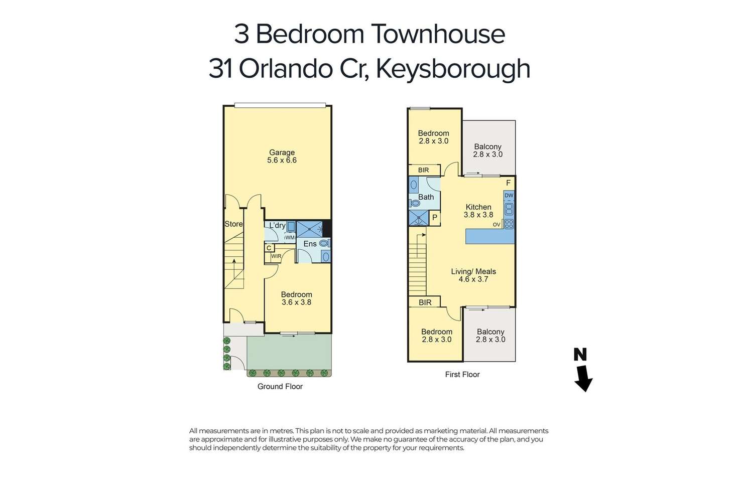 Floorplan of Homely townhouse listing, 11/31 Orlando Crescent, Keysborough VIC 3173