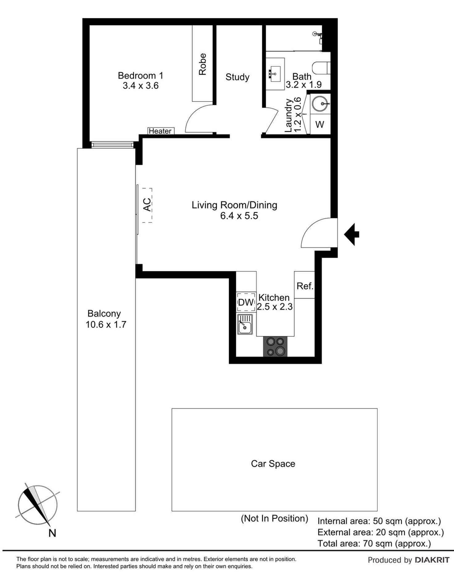 Floorplan of Homely unit listing, 6/503 Keilor Road, Niddrie VIC 3042