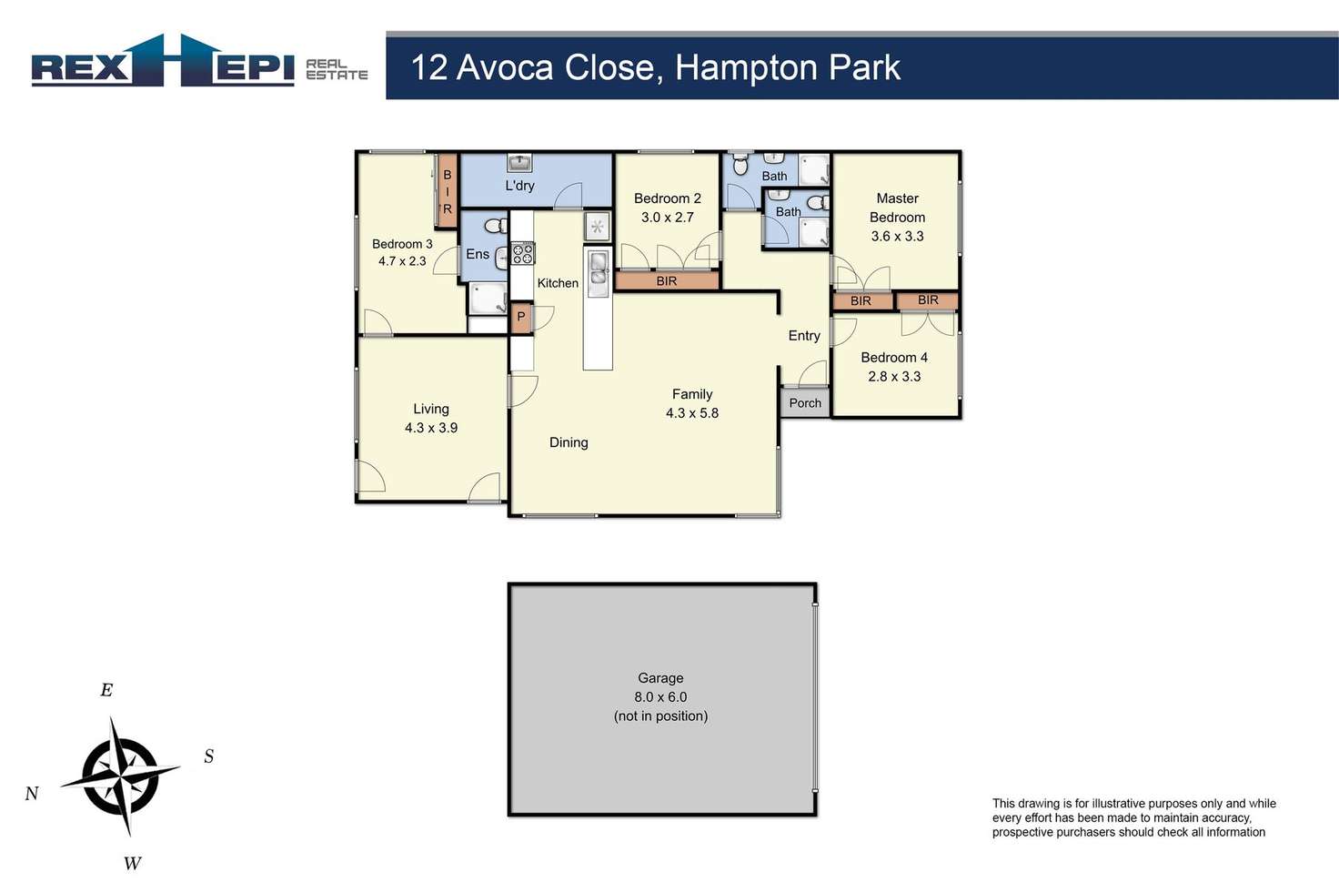 Floorplan of Homely house listing, 12 Avoca Close, Hampton Park VIC 3976