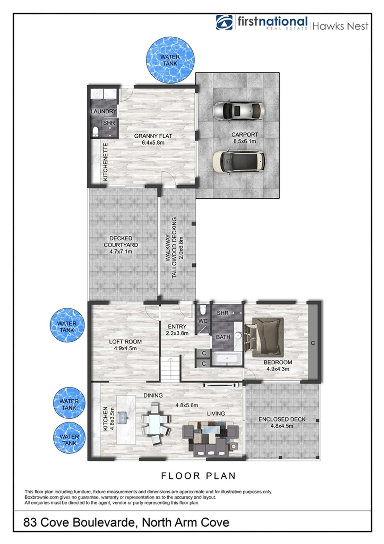 Floorplan of Homely house listing, 83 Cove Boulevard, North Arm Cove NSW 2324