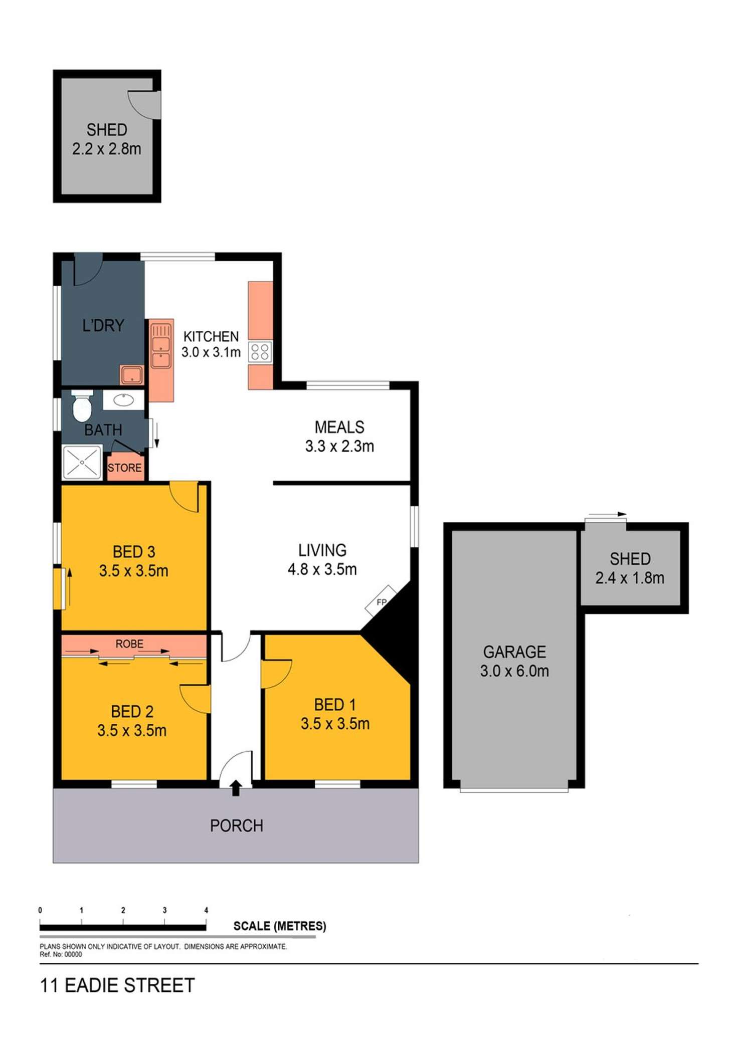 Floorplan of Homely house listing, 11 Eadie Street, Quarry Hill VIC 3550
