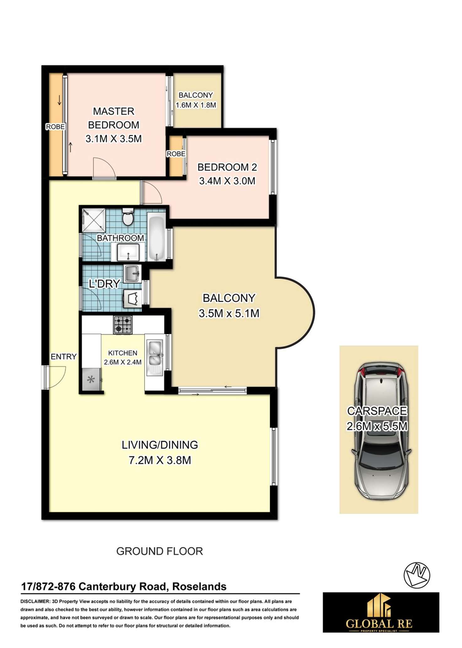 Floorplan of Homely unit listing, 17/872-876 Canterbury Rd, Roselands NSW 2196