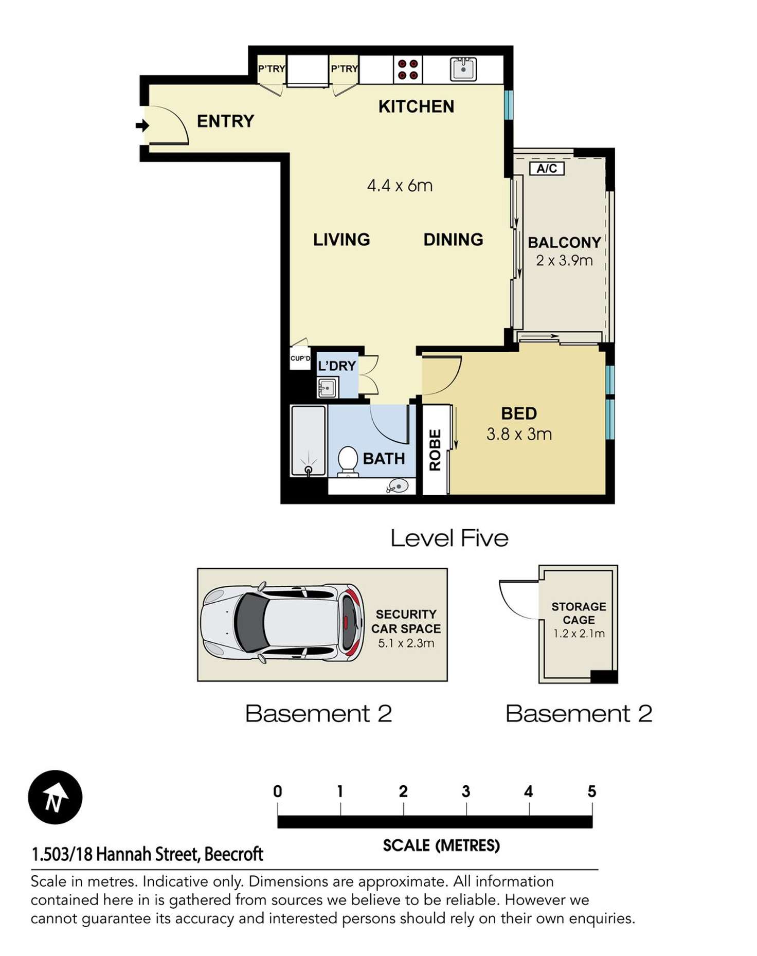 Floorplan of Homely unit listing, 1.503/18 Hannah Street, Beecroft NSW 2119