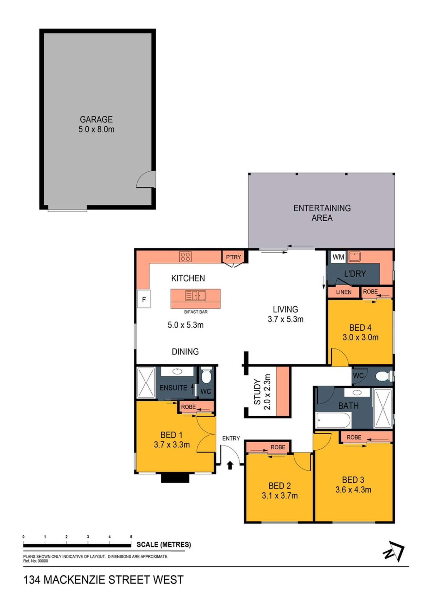 Floorplan of Homely house listing, 134 Mackenzie Street West, Golden Square VIC 3555