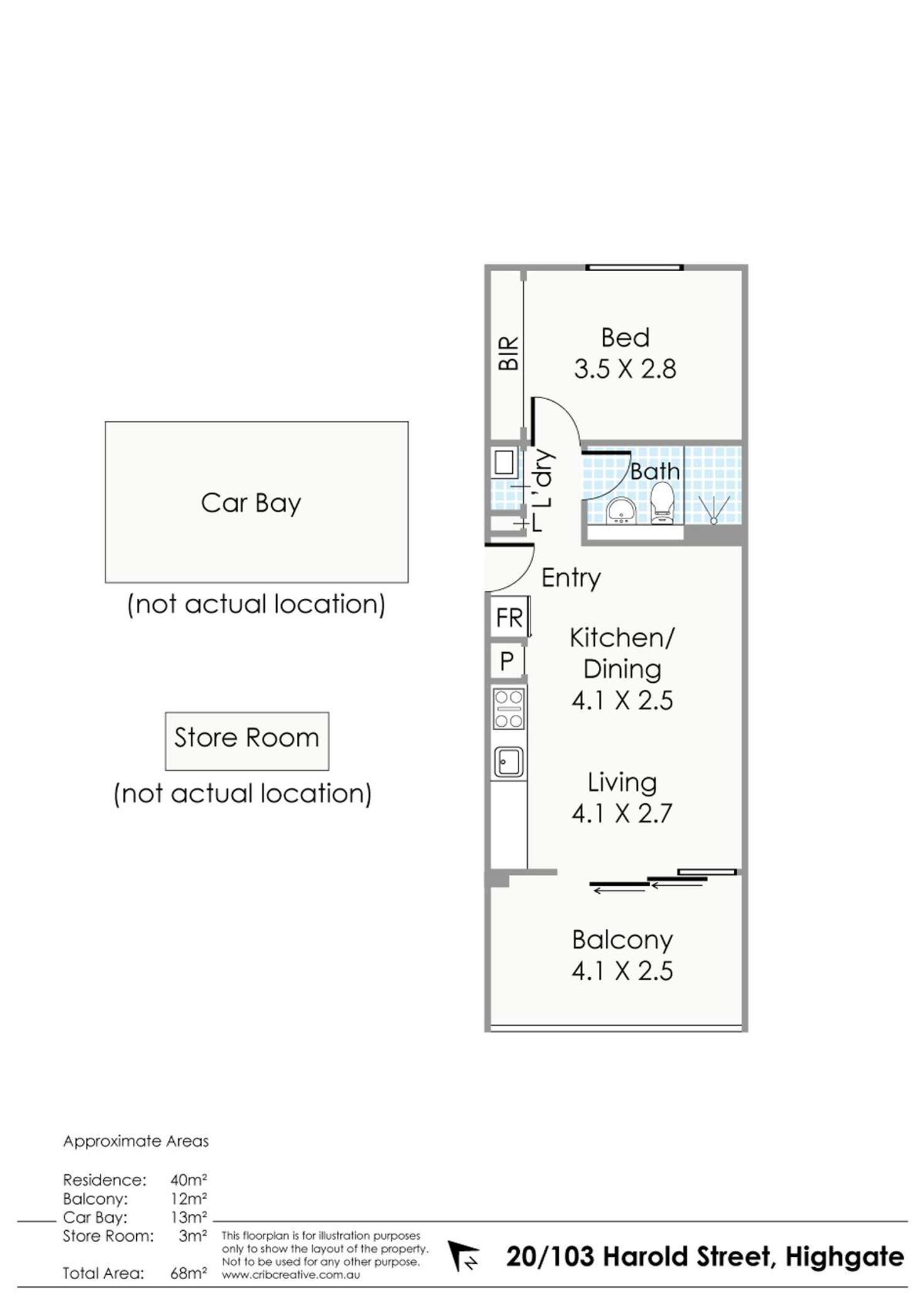 Floorplan of Homely apartment listing, 20/103 Harold Street, Highgate WA 6003