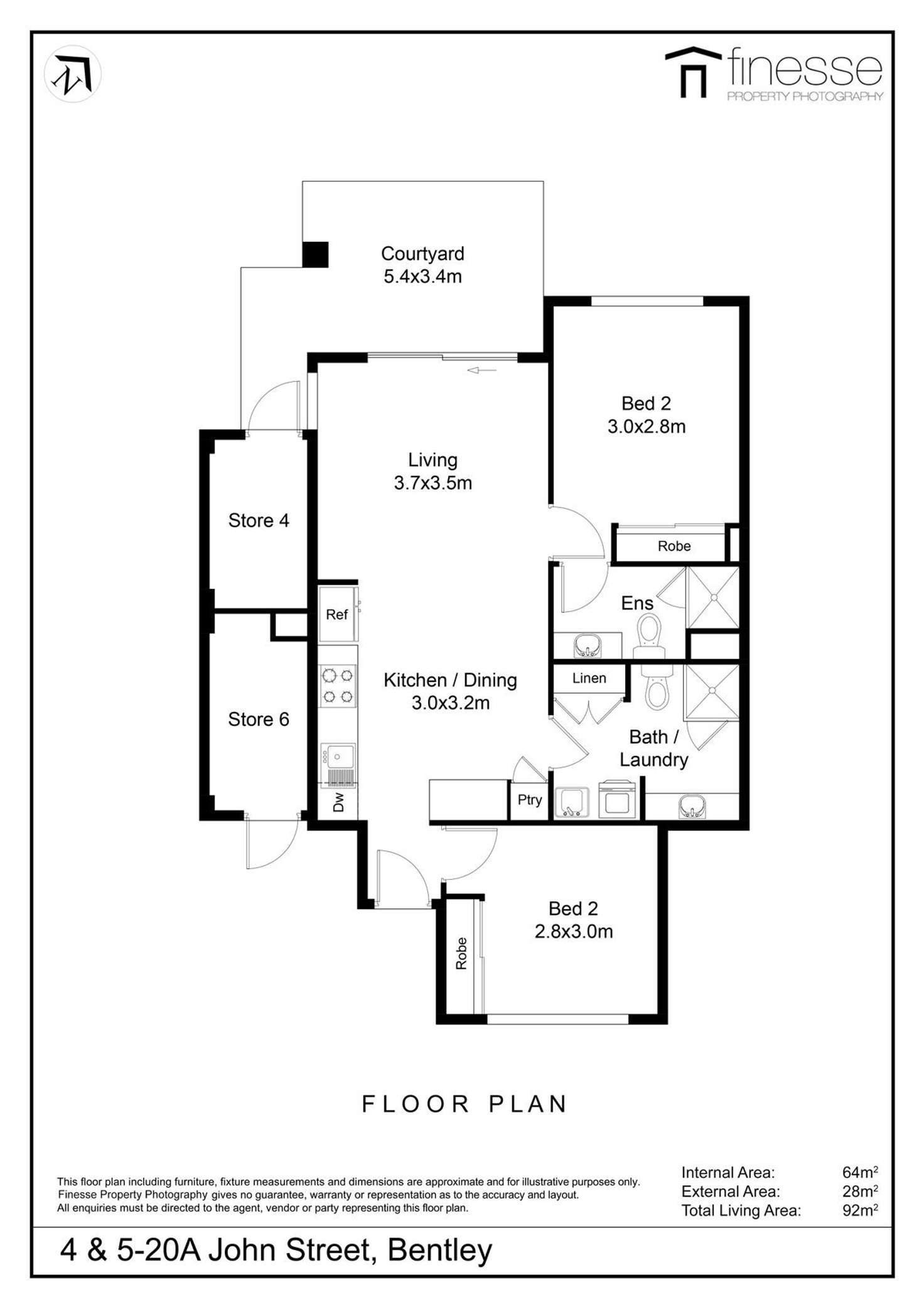 Floorplan of Homely apartment listing, 1/20A John Street, Bentley WA 6102
