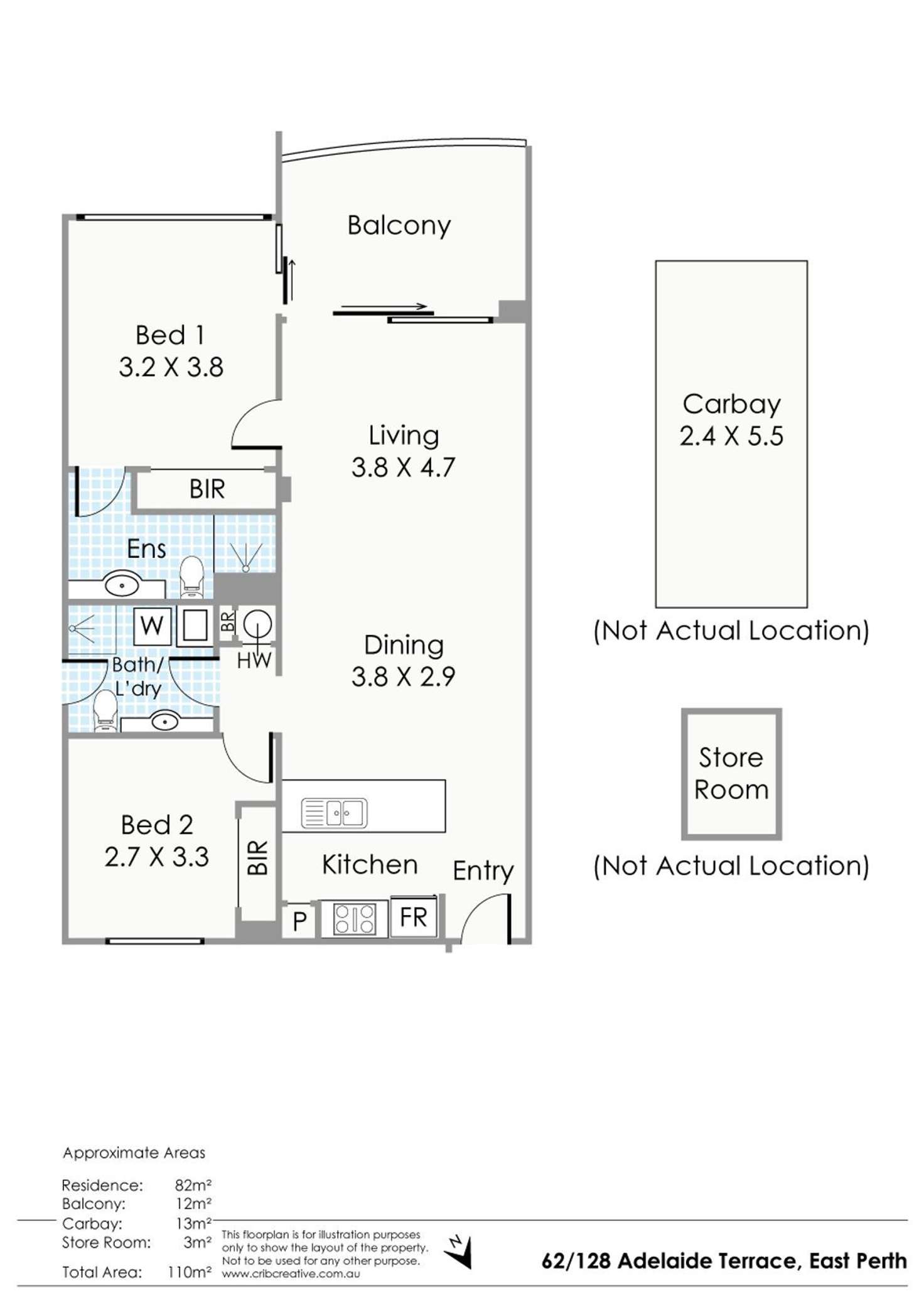 Floorplan of Homely apartment listing, 62/128 Adelaide Terrace, East Perth WA 6004