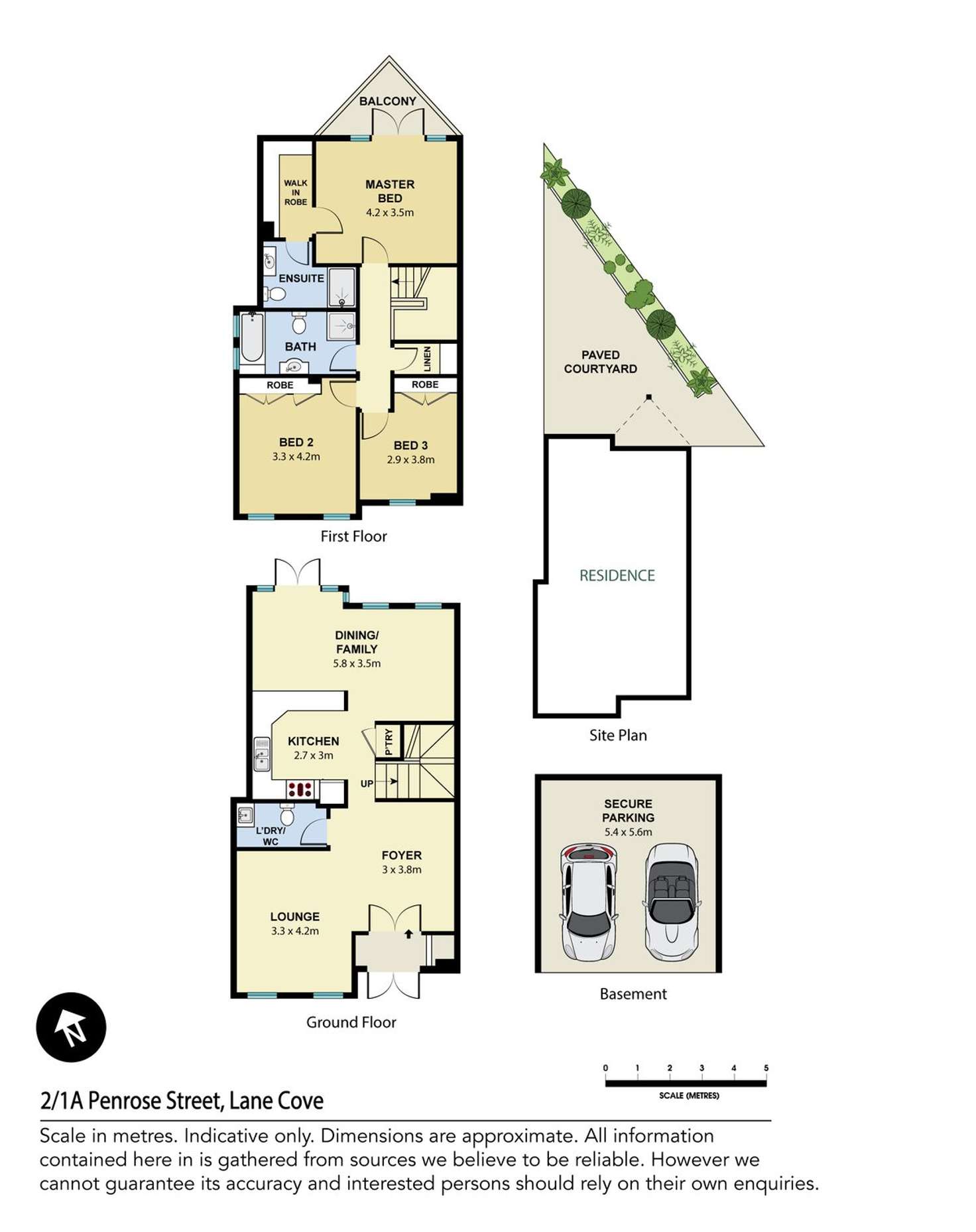 Floorplan of Homely townhouse listing, 2/1a Penrose Street, Lane Cove NSW 2066