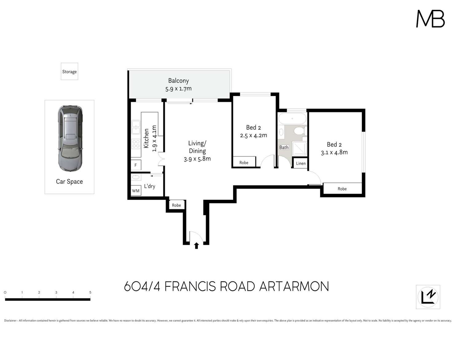 Floorplan of Homely unit listing, 604/4 Francis Road, Artarmon NSW 2064