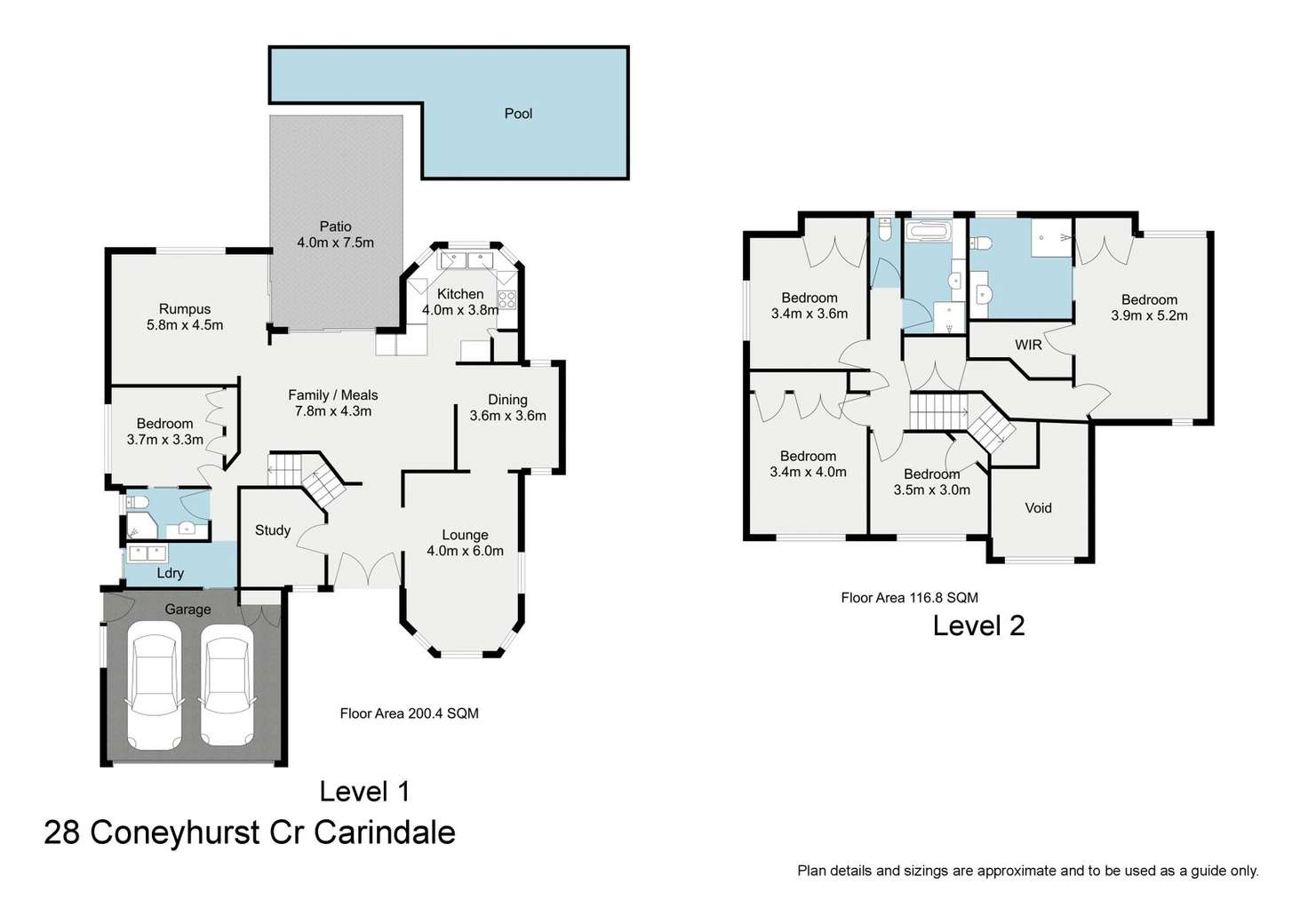 Floorplan of Homely house listing, 28 Coneyhurst Crescent, Carindale QLD 4152