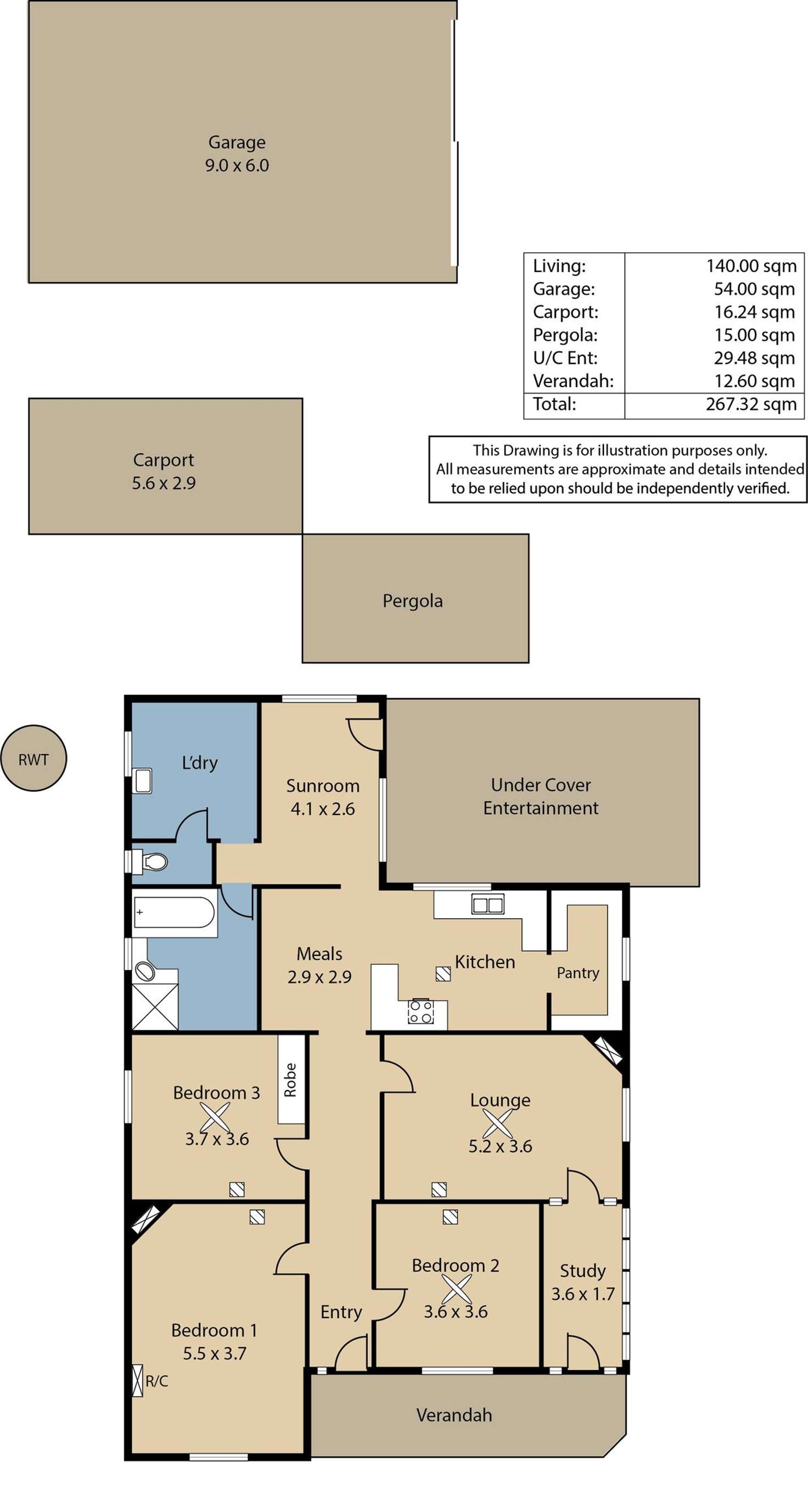 Floorplan of Homely house listing, 5 Walter Street, Hamley Bridge SA 5401