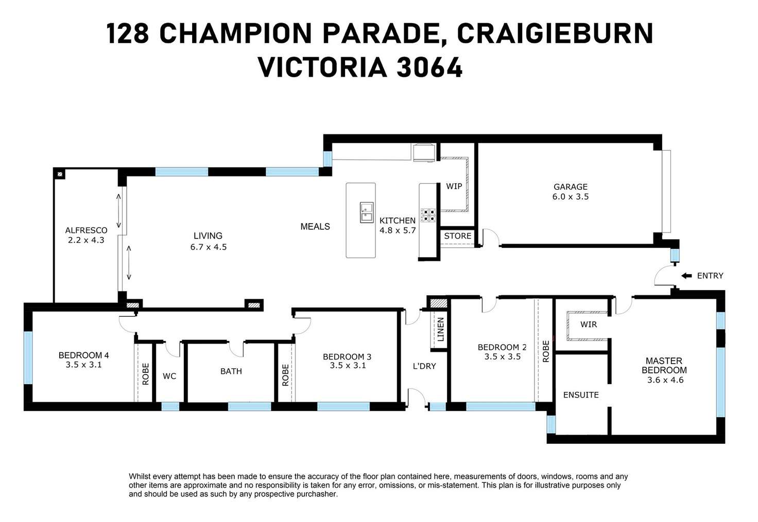 Floorplan of Homely house listing, 128 Champion Parade, Craigieburn VIC 3064