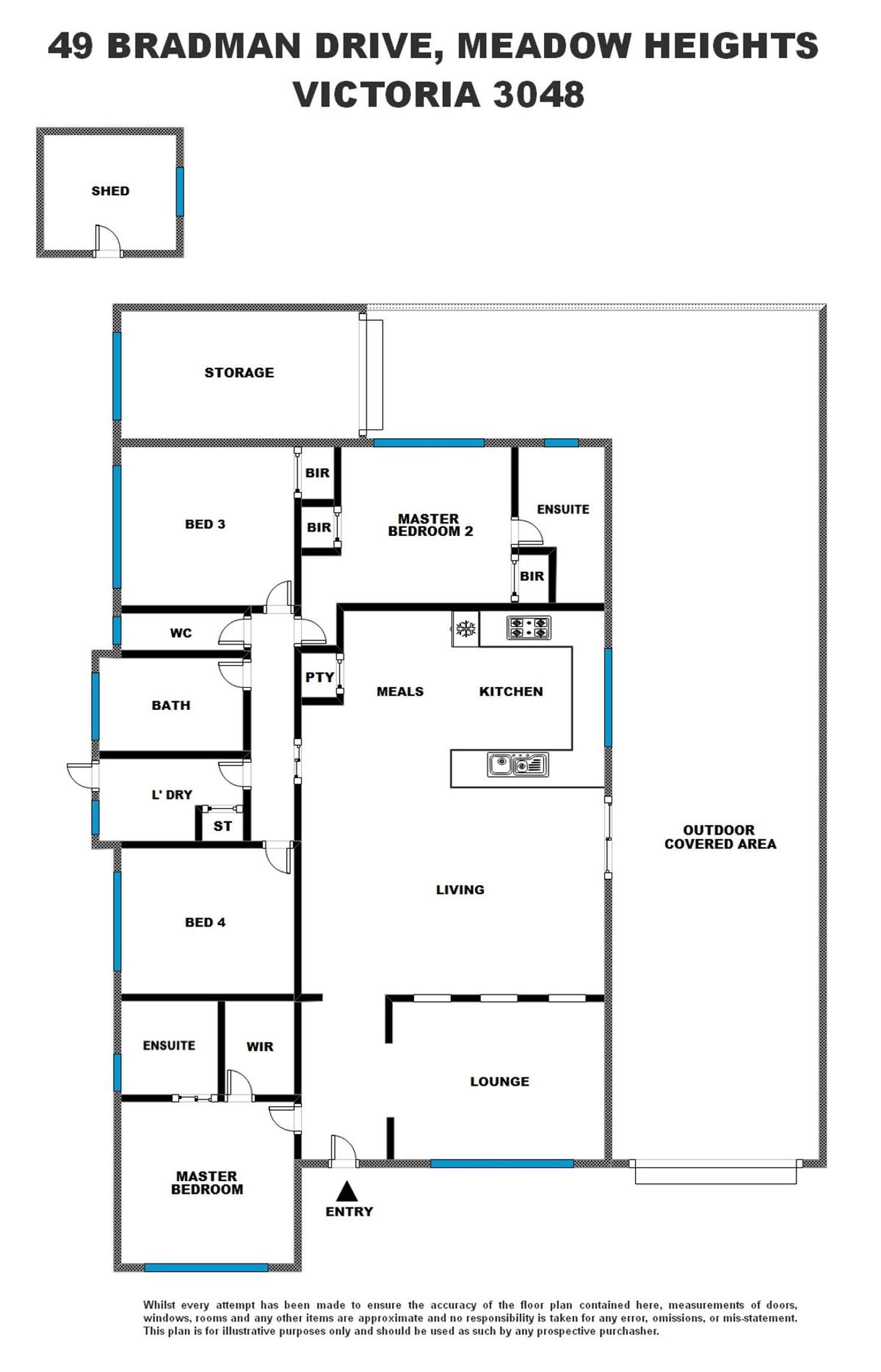 Floorplan of Homely house listing, 49 Bradman Drive, Meadow Heights VIC 3048