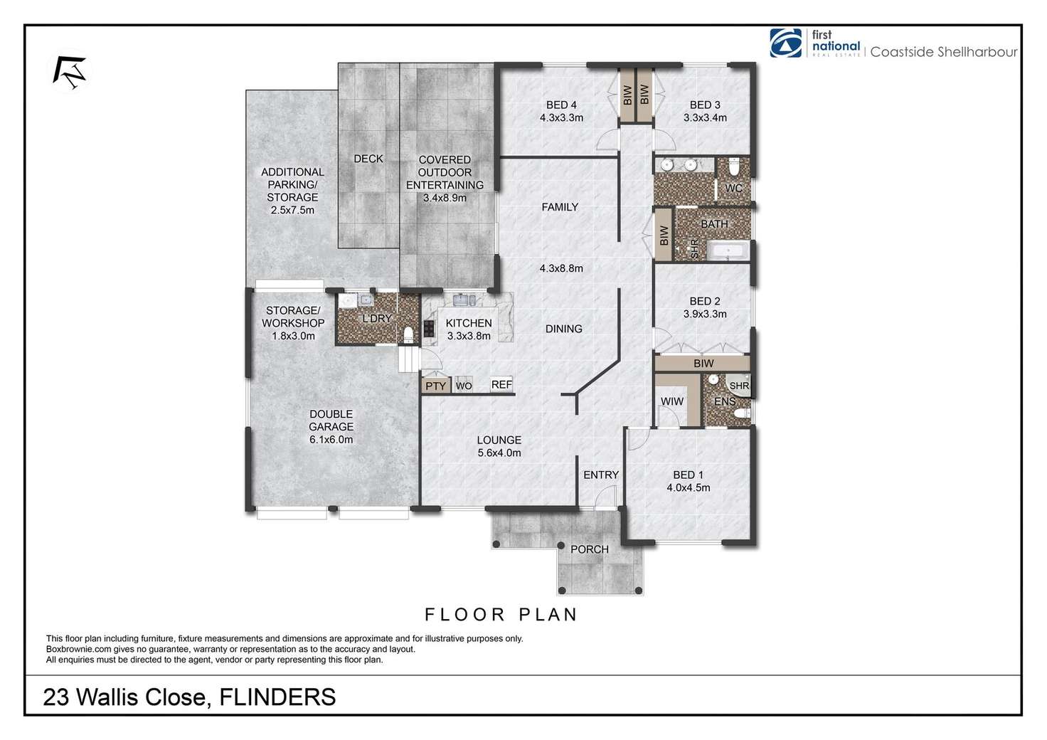 Floorplan of Homely house listing, 23 Wallis Close, Flinders NSW 2529
