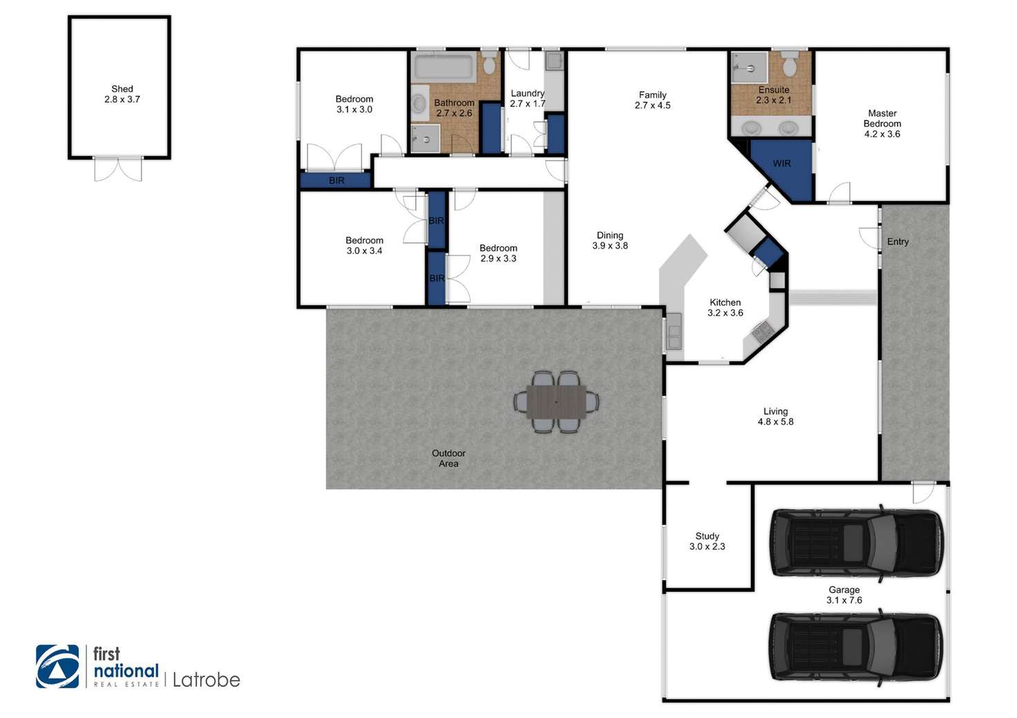 Floorplan of Homely house listing, 11 Chester Close, Traralgon VIC 3844