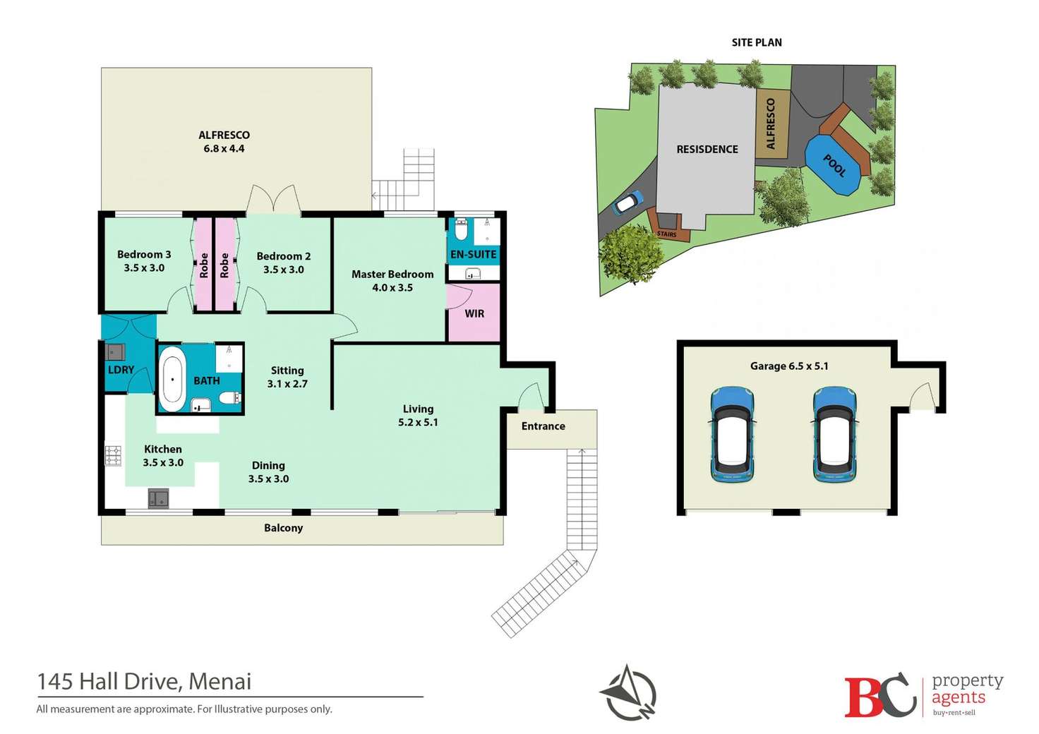 Floorplan of Homely house listing, 145 HALL DRIVE, Menai NSW 2234