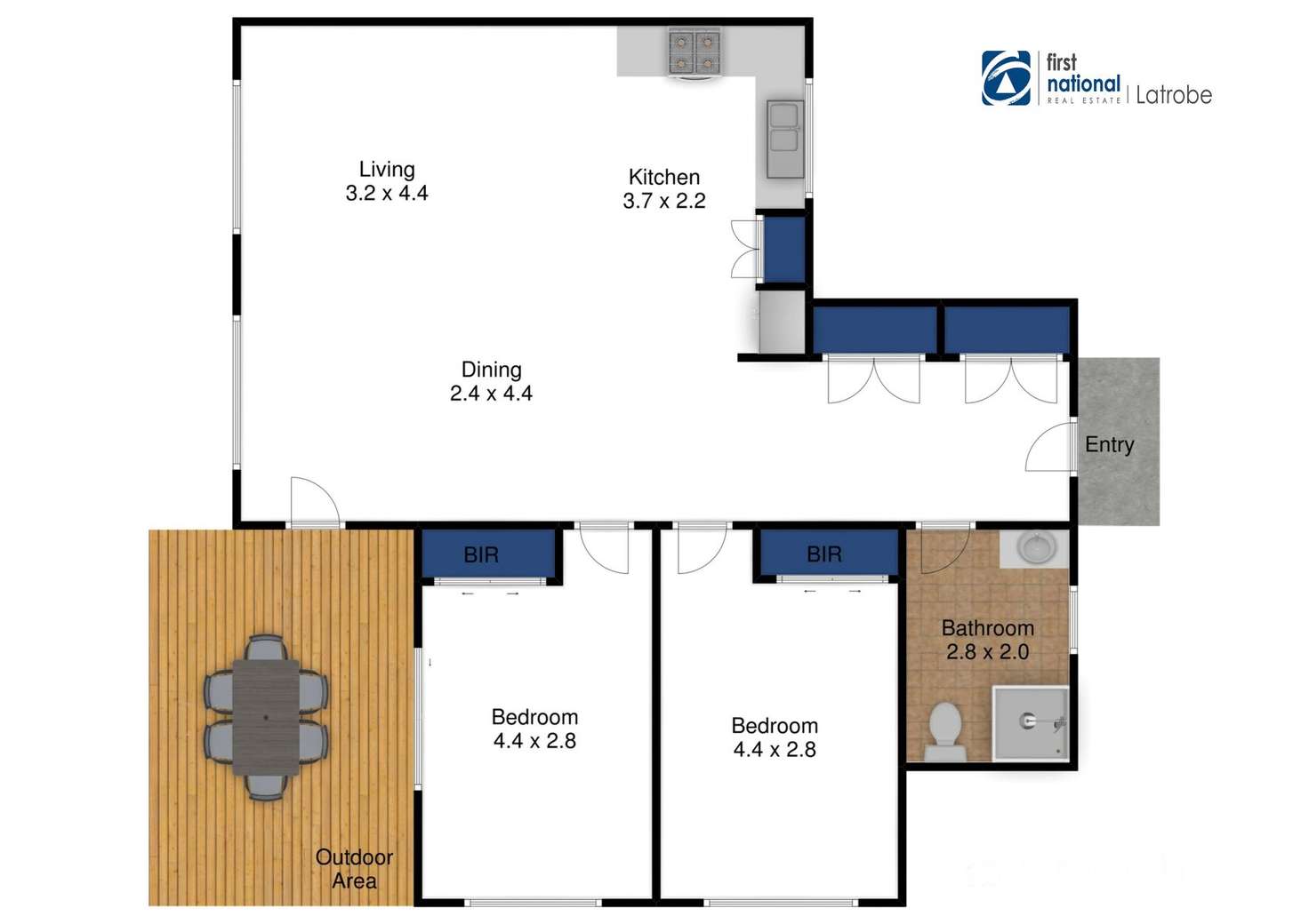 Floorplan of Homely house listing, 1/83 Marshalls Road, Traralgon VIC 3844