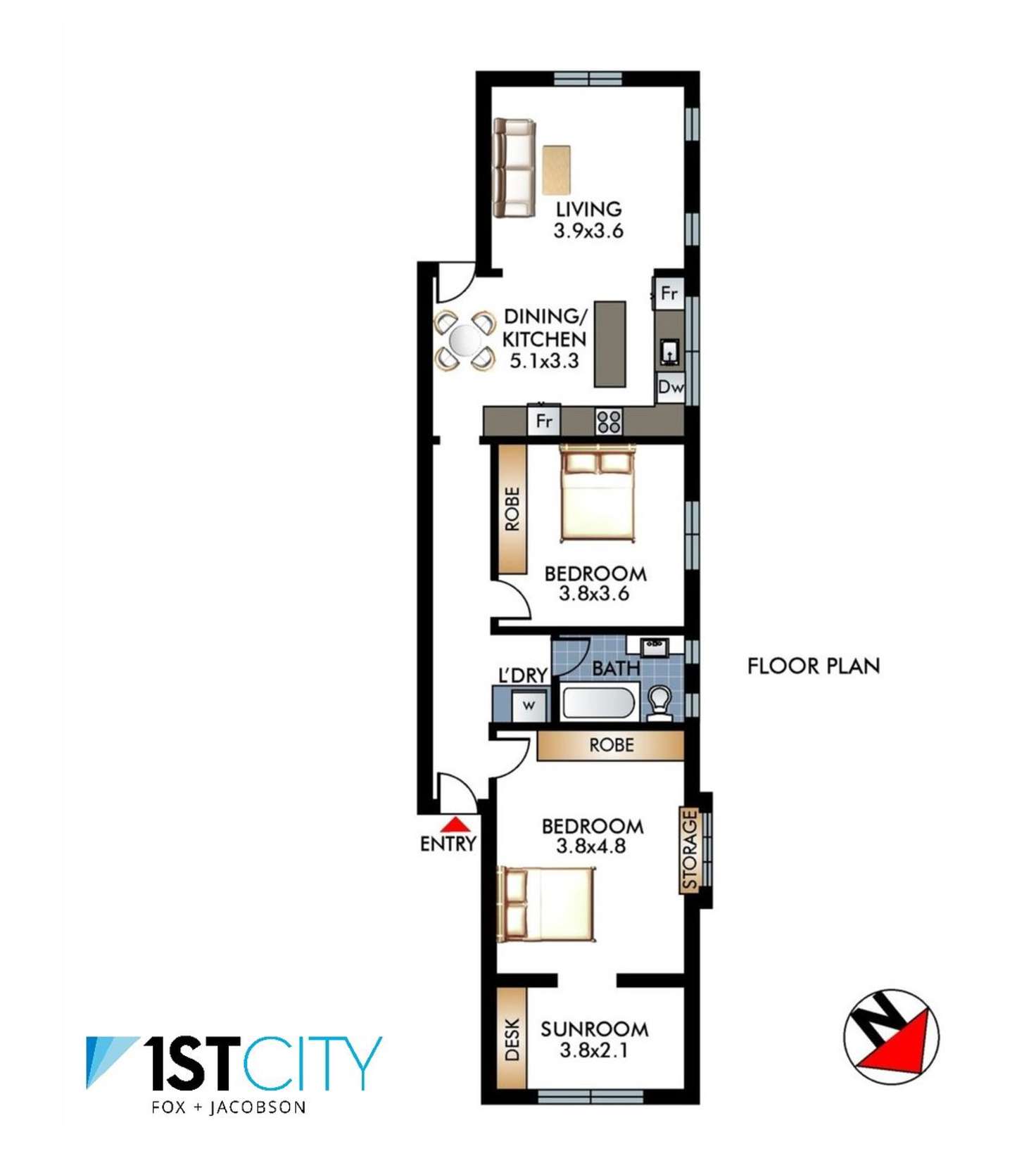 Floorplan of Homely apartment listing, 2/279 O'Sullivan Road, Bellevue Hill NSW 2023