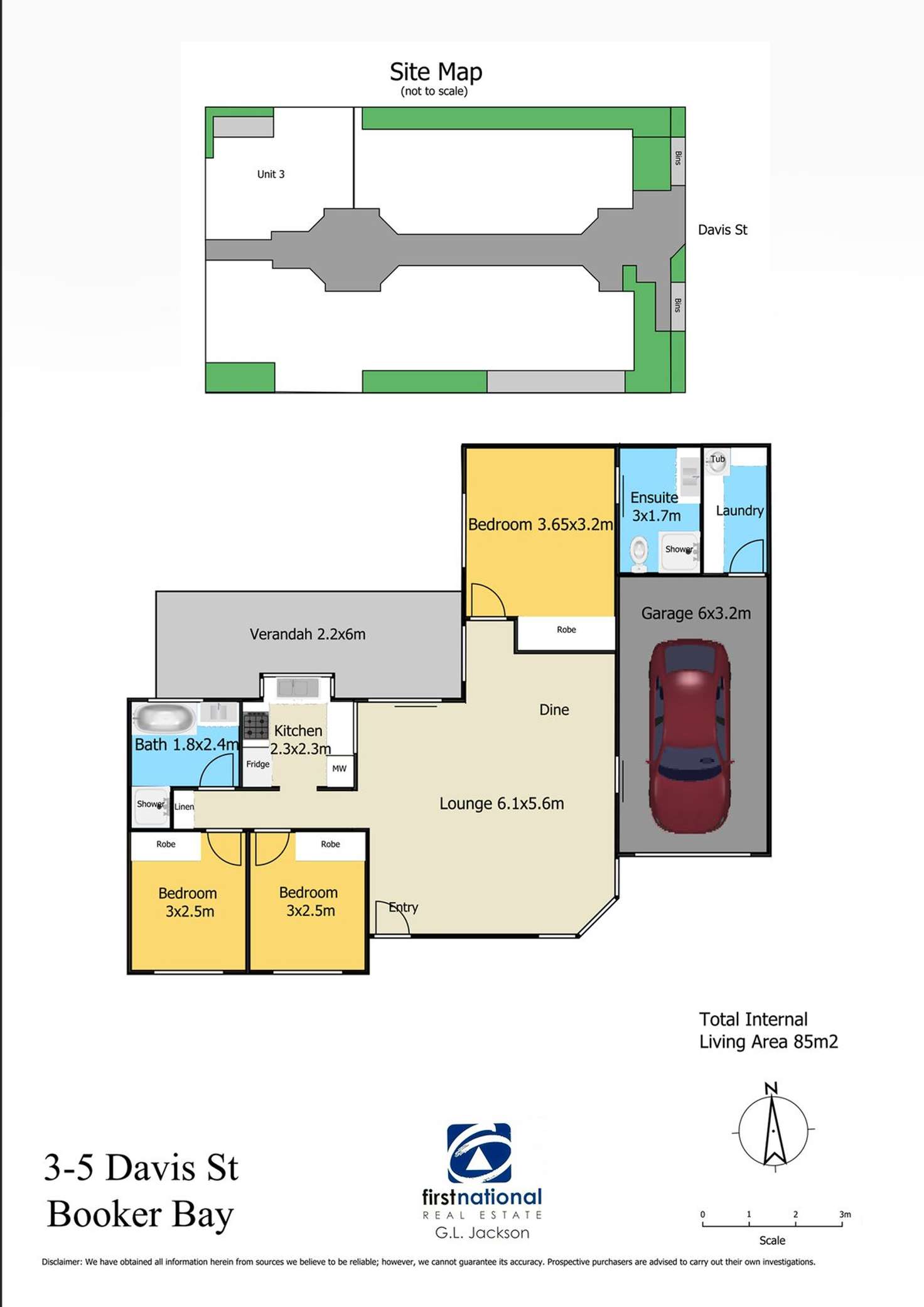 Floorplan of Homely villa listing, 3/5-7 Davis Street, Booker Bay NSW 2257