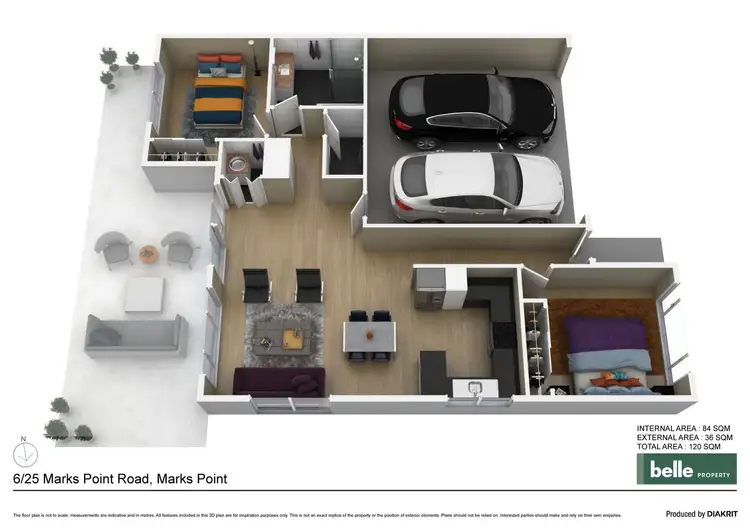 Floorplan of Homely villa listing, 6/25 Marks Point Road, Marks Point NSW 2280