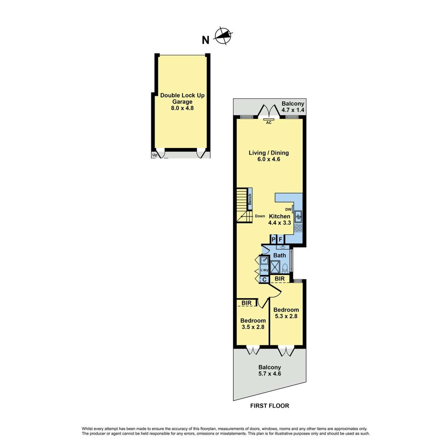 Floorplan of Homely apartment listing, 1D Norwood Place, Flemington VIC 3031