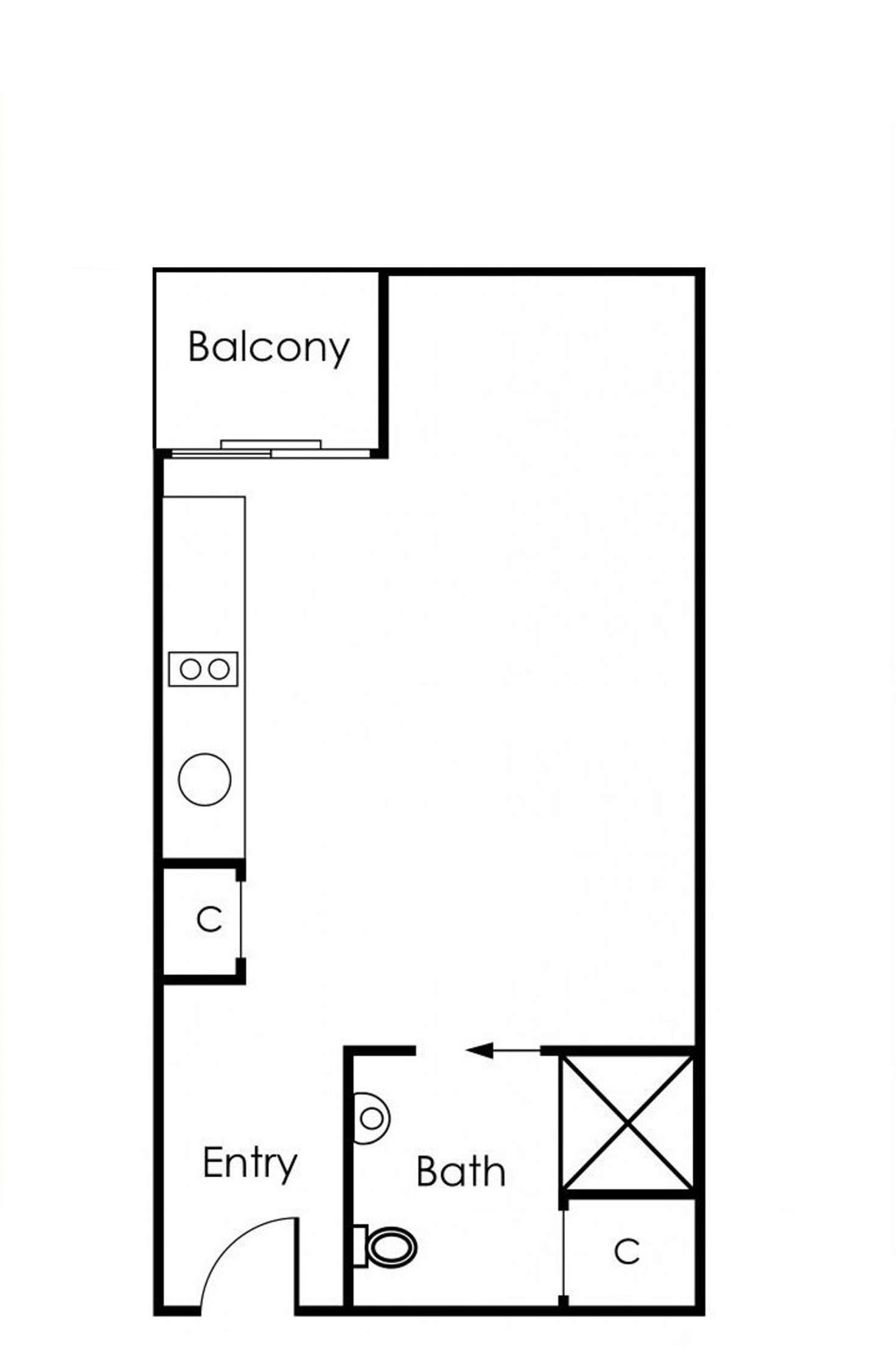 Floorplan of Homely apartment listing, 306/188 Peel Street, North Melbourne VIC 3051