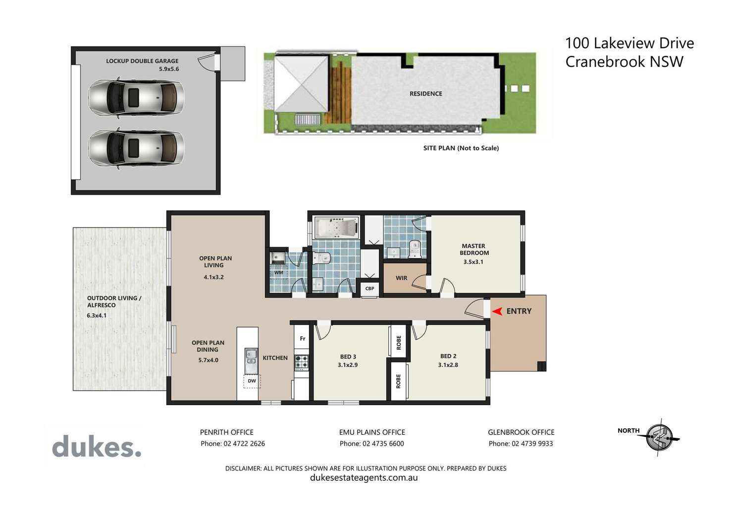 Floorplan of Homely house listing, 100 Lakeview Drive, Cranebrook NSW 2749
