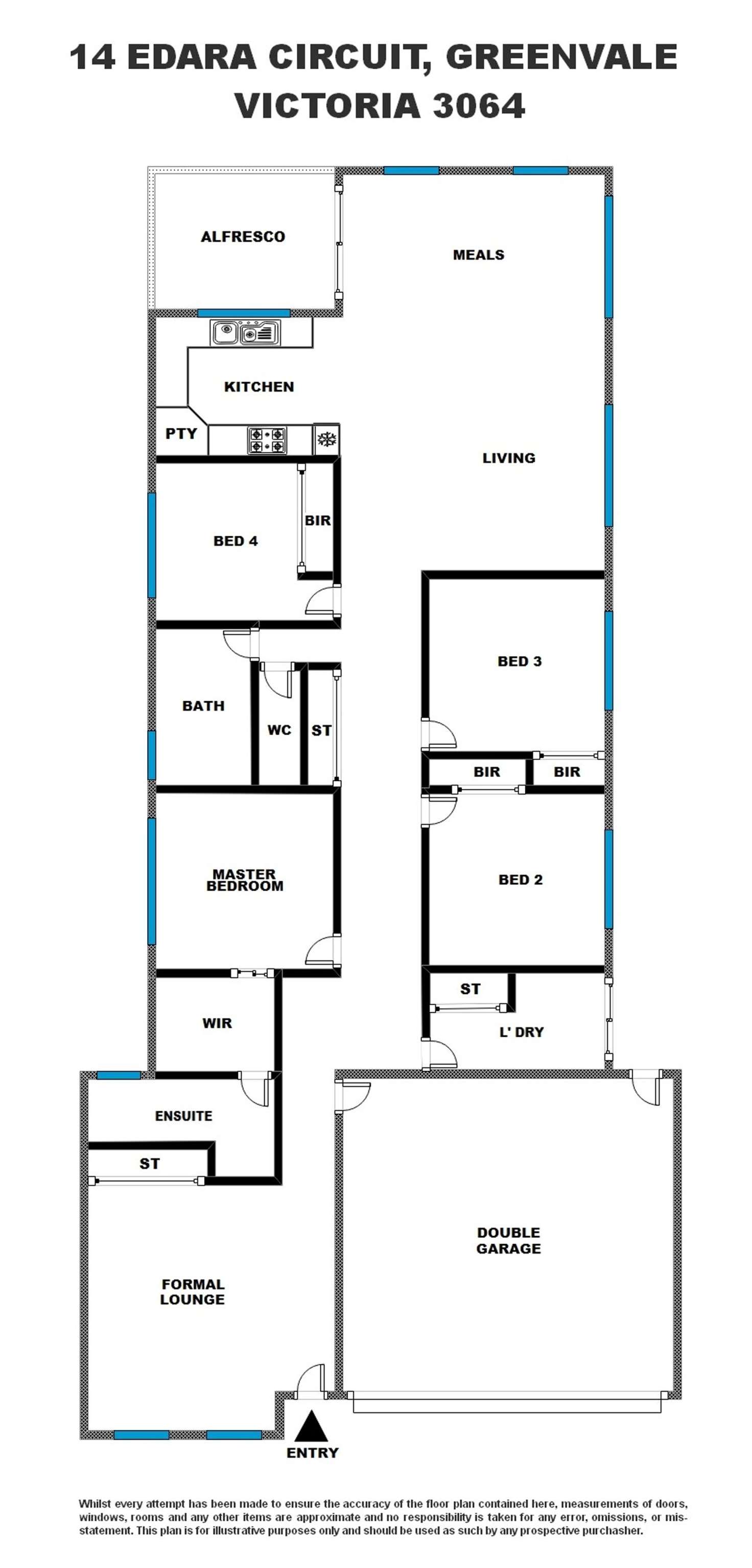 Floorplan of Homely house listing, 14 Edara Circuit, Greenvale VIC 3059