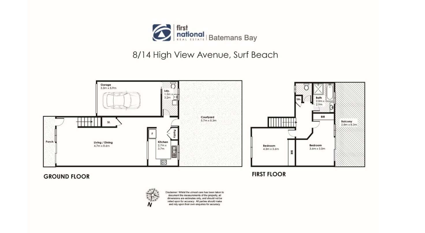 Floorplan of Homely unit listing, 8/14 High View Avenue, Surf Beach NSW 2536