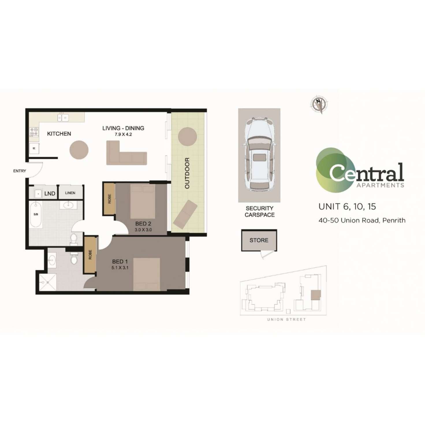 Floorplan of Homely apartment listing, 10/40-50 Union Road, Penrith NSW 2750