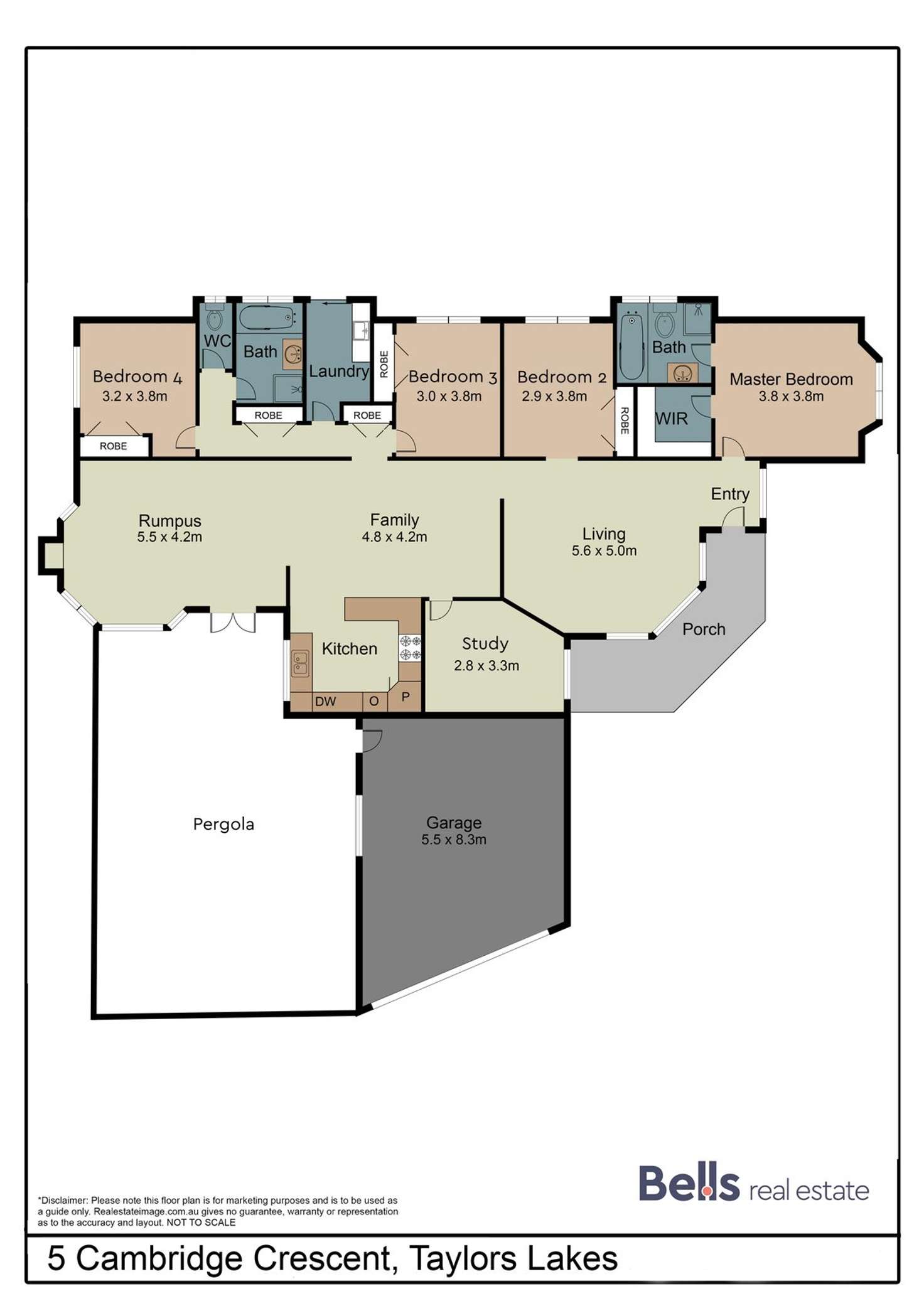 Floorplan of Homely house listing, 5 Cambridge Crescent, Taylors Lakes VIC 3038