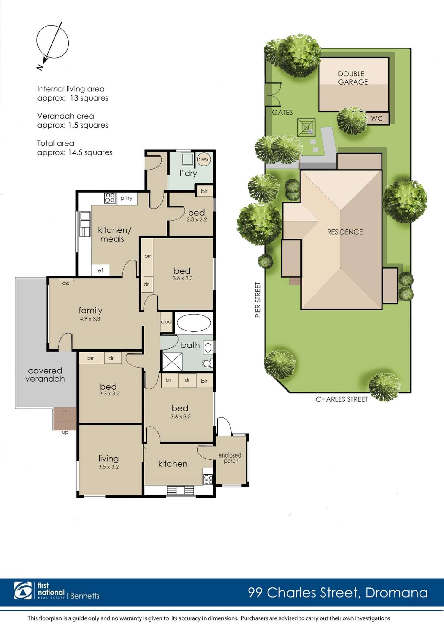 Floorplan of Homely house listing, 99 Charles Street, Dromana VIC 3936
