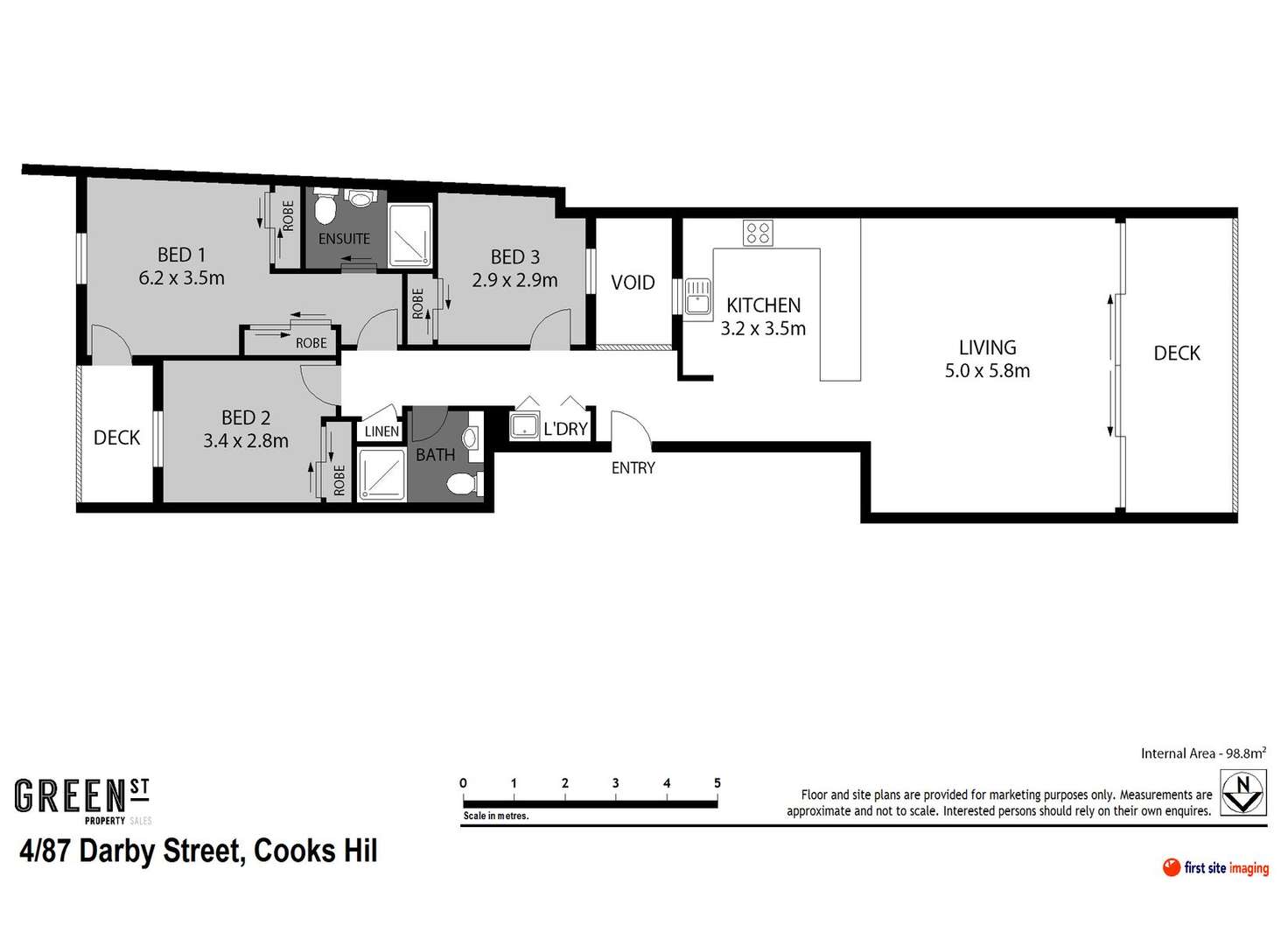 Floorplan of Homely apartment listing, 4/87 Darby Street, Cooks Hill NSW 2300