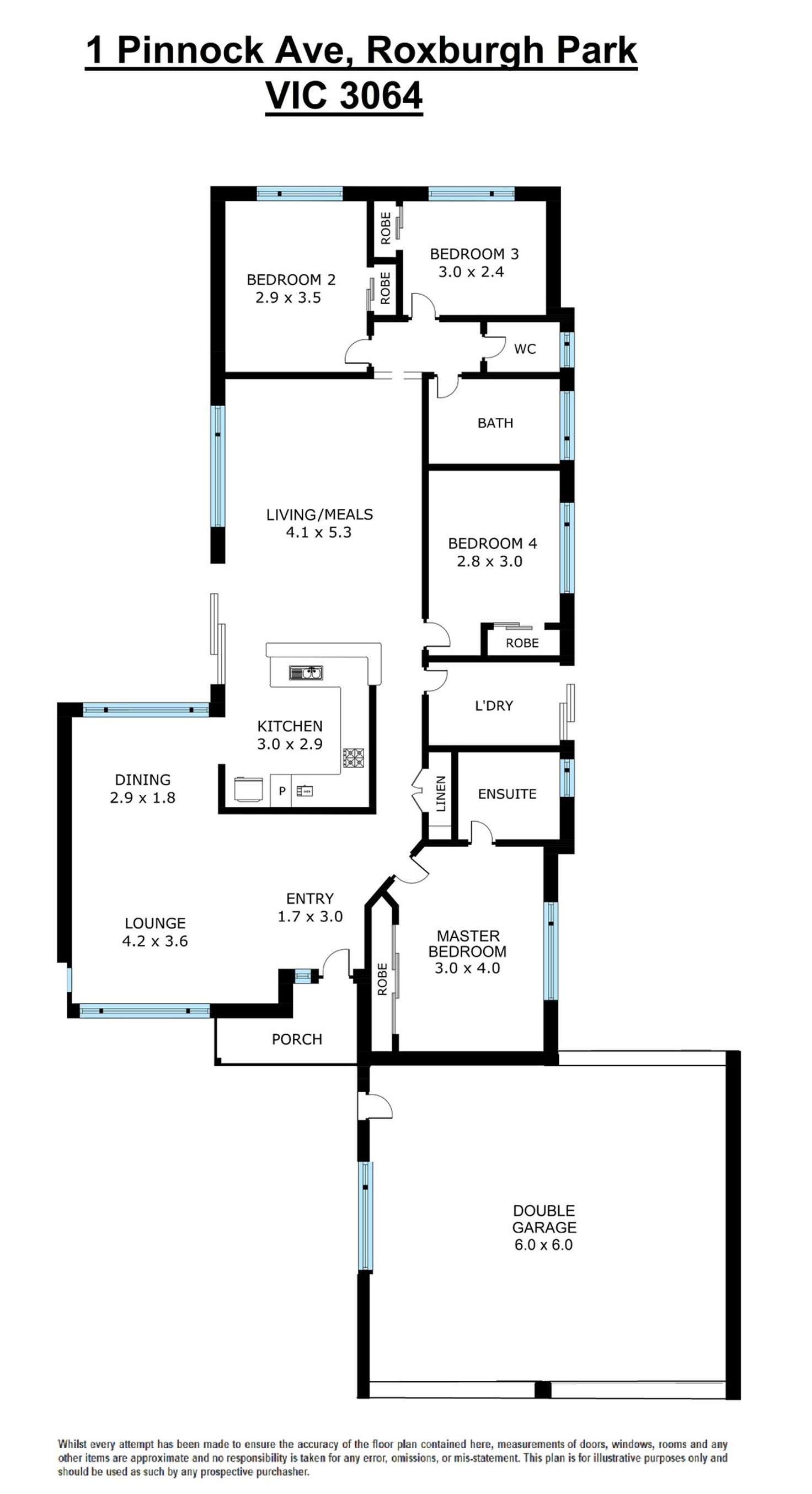 Floorplan of Homely house listing, 1 Pinnock Avenue, Roxburgh Park VIC 3064