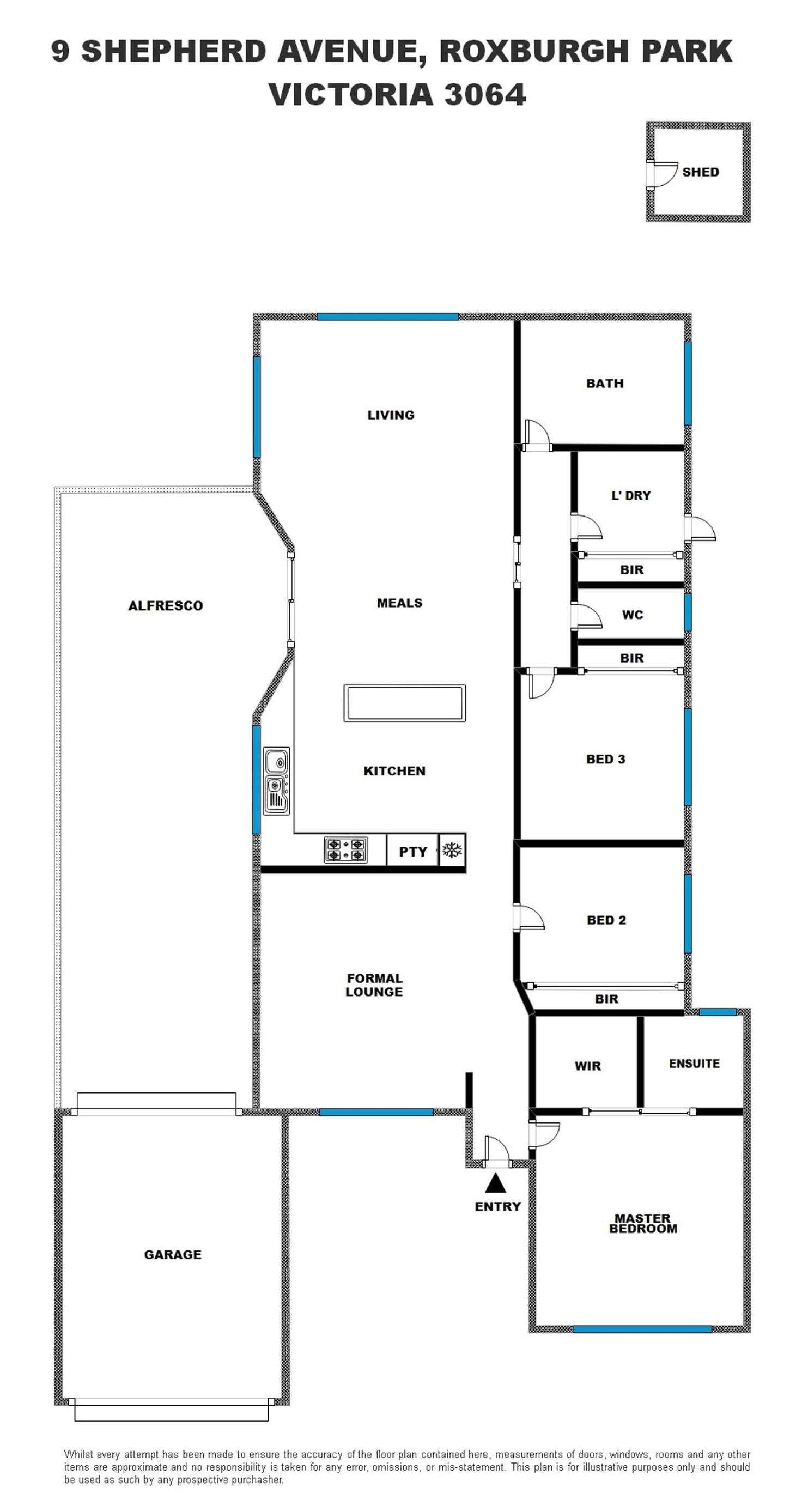 Floorplan of Homely house listing, 9 Shepherd Avenue, Roxburgh Park VIC 3064