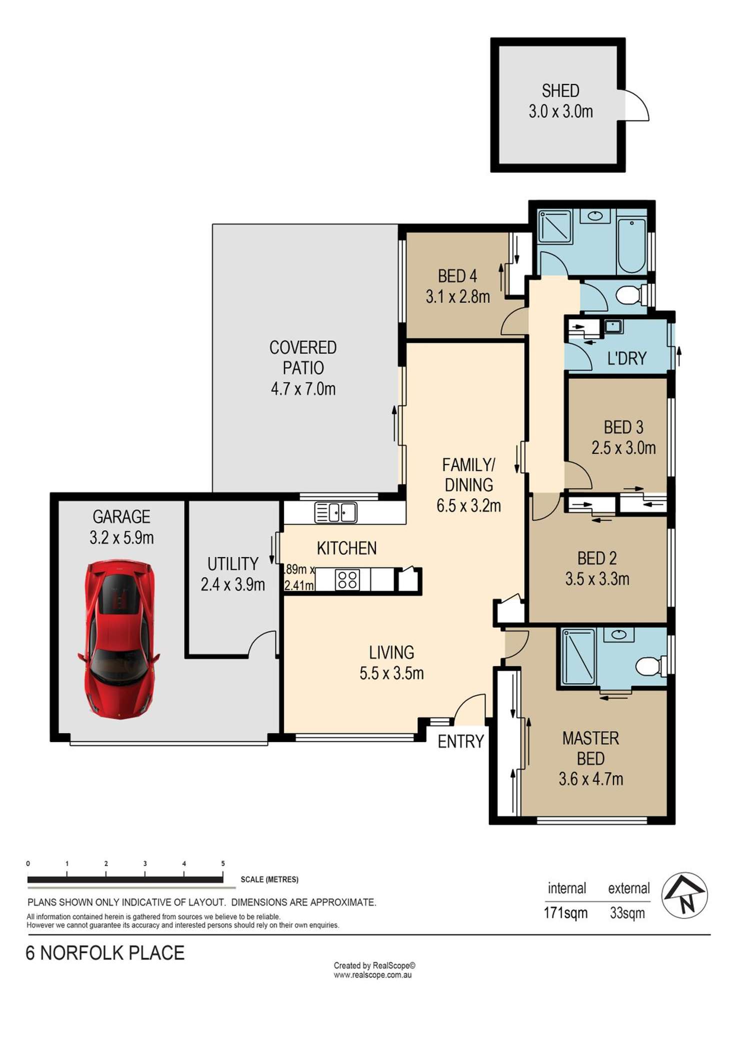 Floorplan of Homely house listing, 6 Norfolk Place, Seventeen Mile Rocks QLD 4073