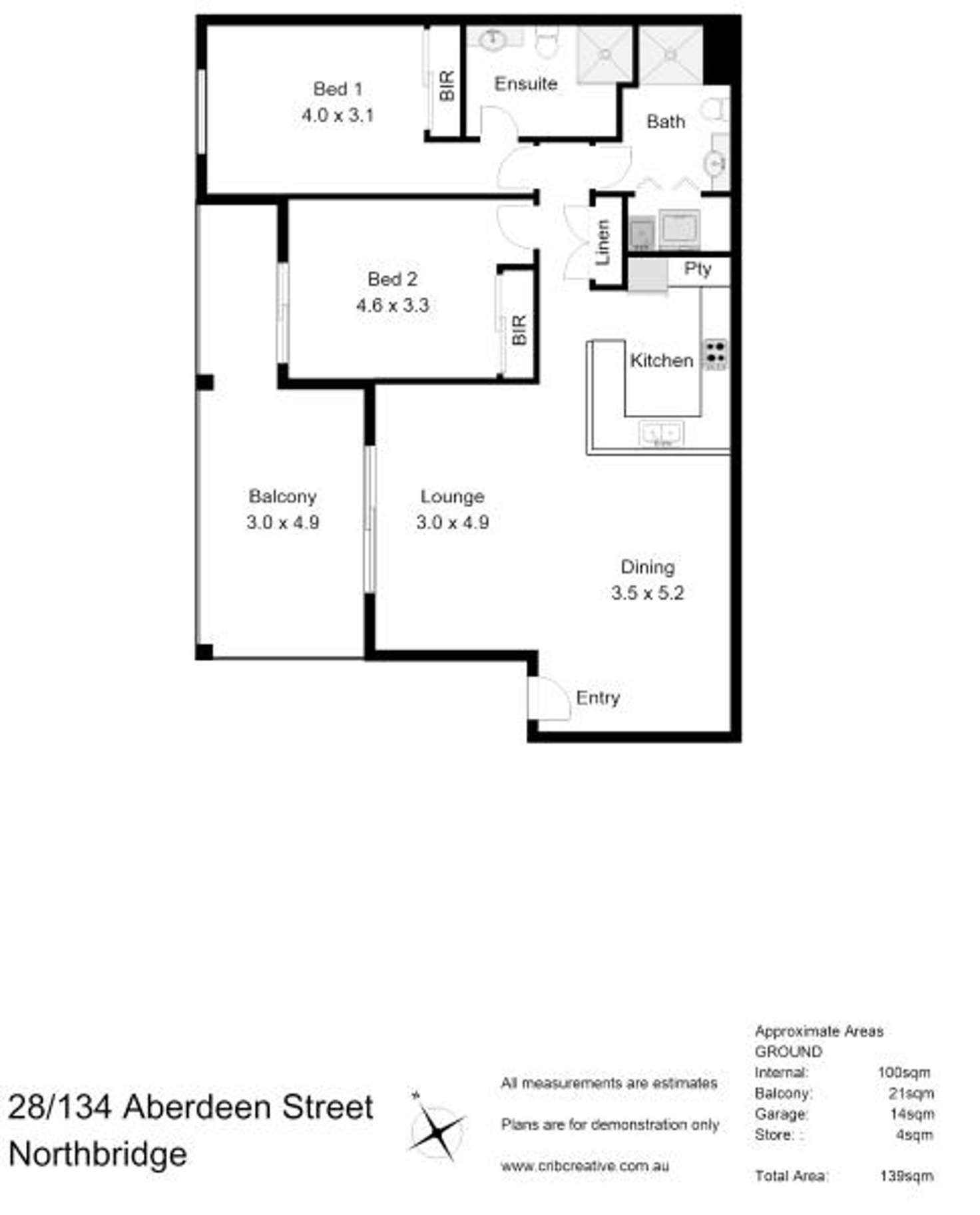 Floorplan of Homely apartment listing, 28/134 Aberdeen Street, Northbridge WA 6003