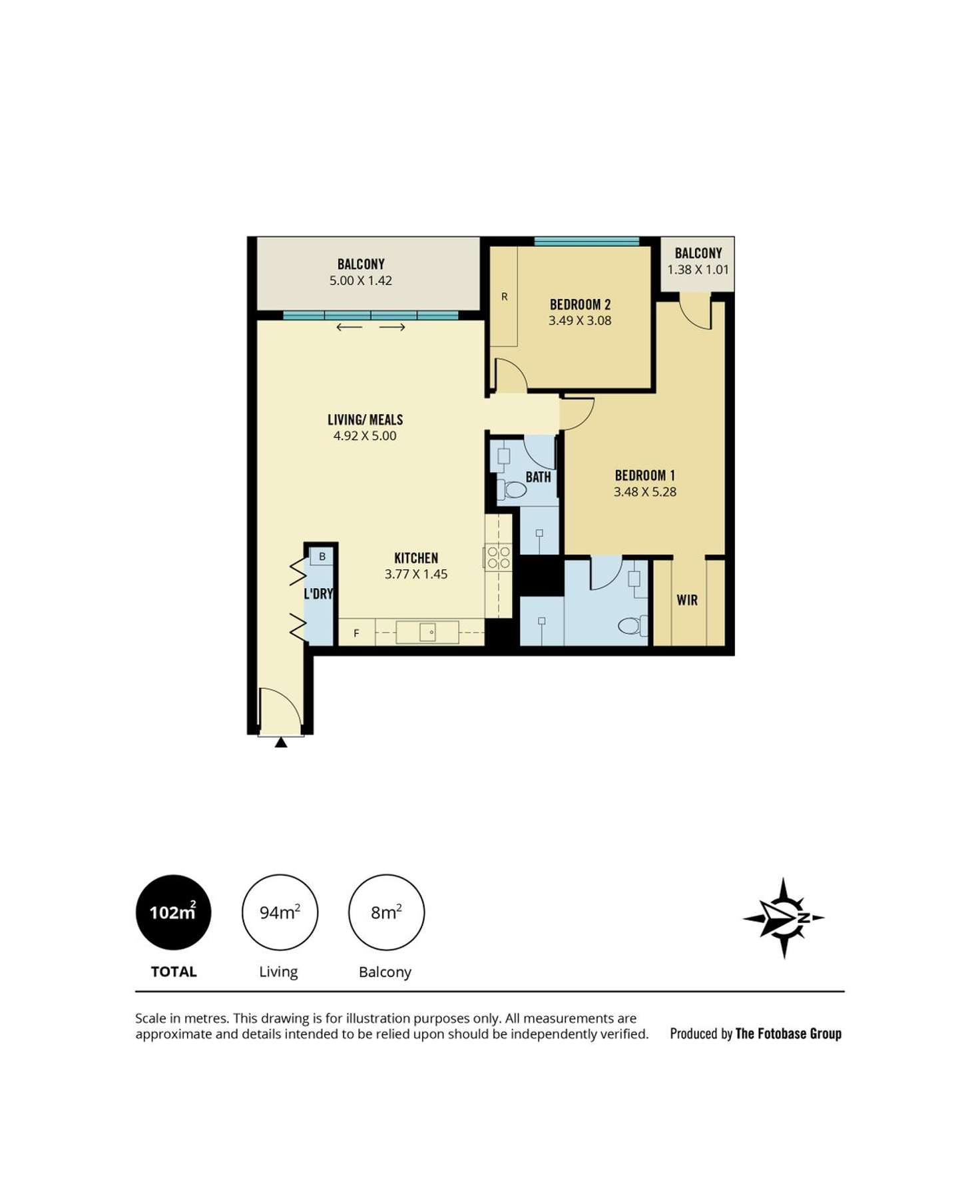 Floorplan of Homely apartment listing, 512/160 Grote Street, Adelaide SA 5000